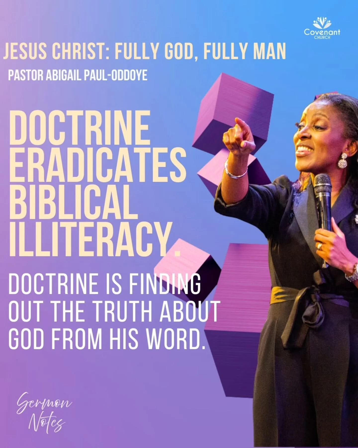 Pastor Abigail preached a powerful word in yesterday's passion service on Jesus Christ: Fully God, Fully Man. 

Full sermon now out on YouTube 

#sundayservice #sermonnotes #wordofGod #passion