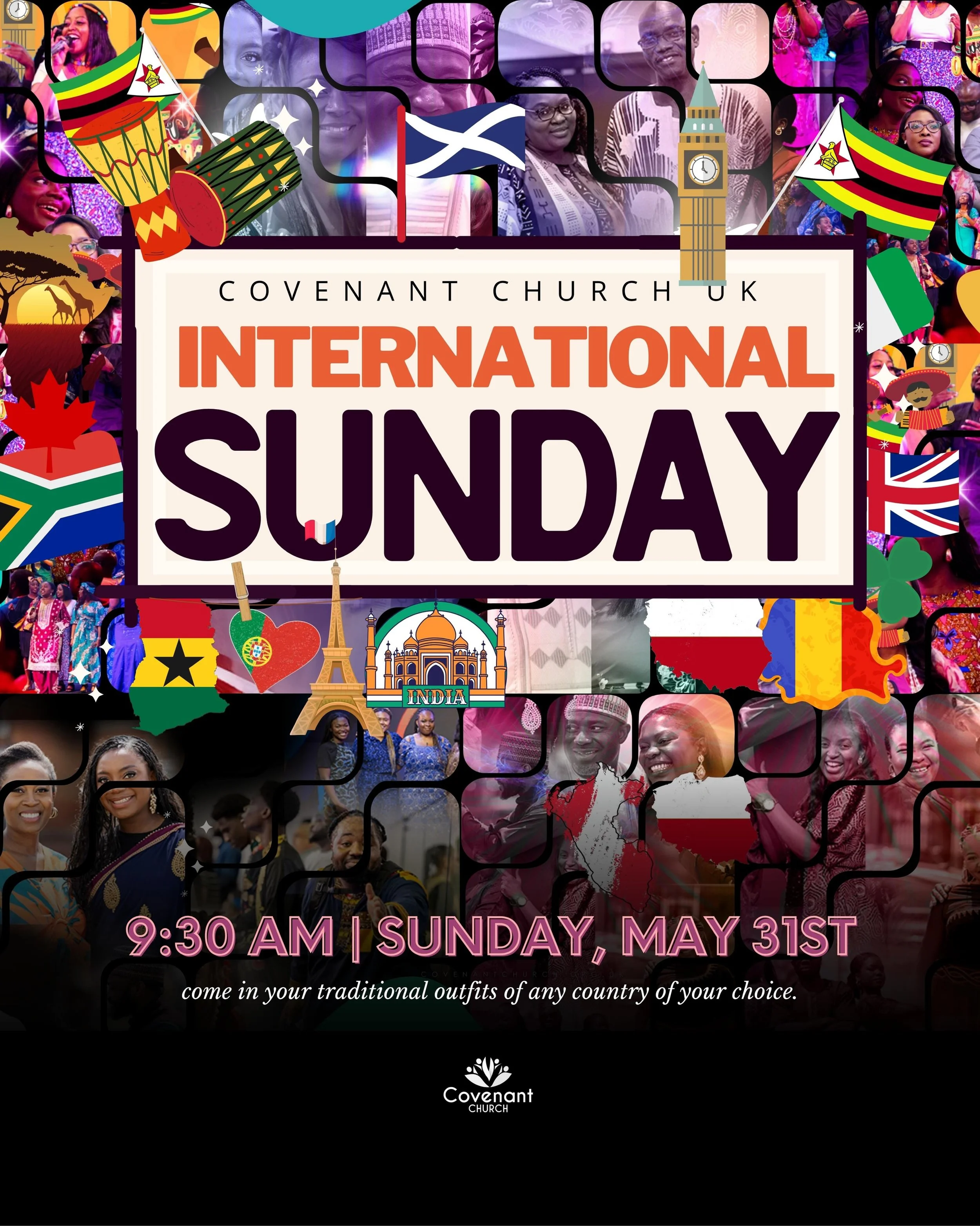 Come to church representing any country next Sunday 31st May, it&rsquo;s international day! 🌎 It&rsquo;s just one service, so make sure you&rsquo;re there!

#globalchurch #internationalday #covenantchurchuk #southamptonuk