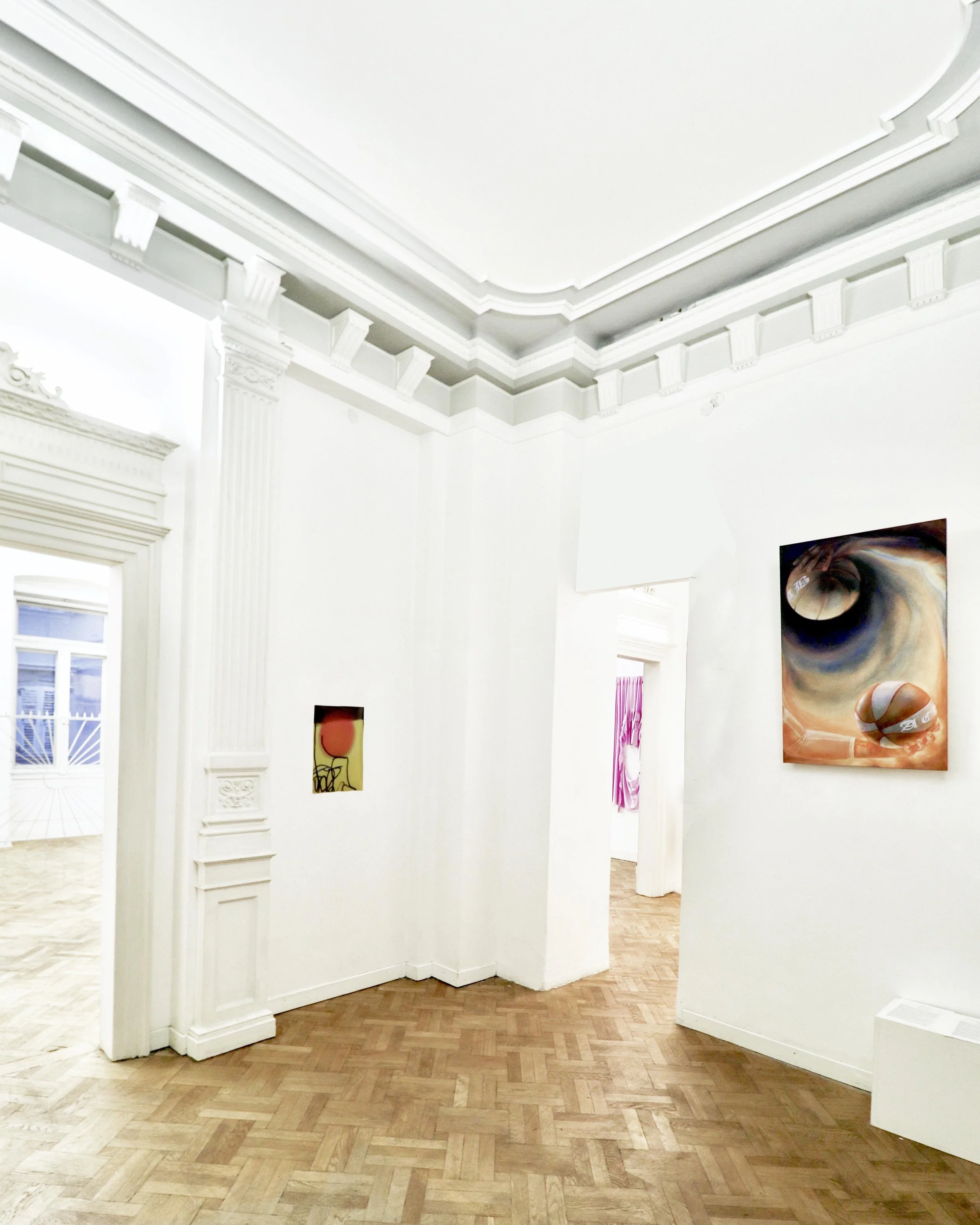 There's a call, entrance, exhibition view