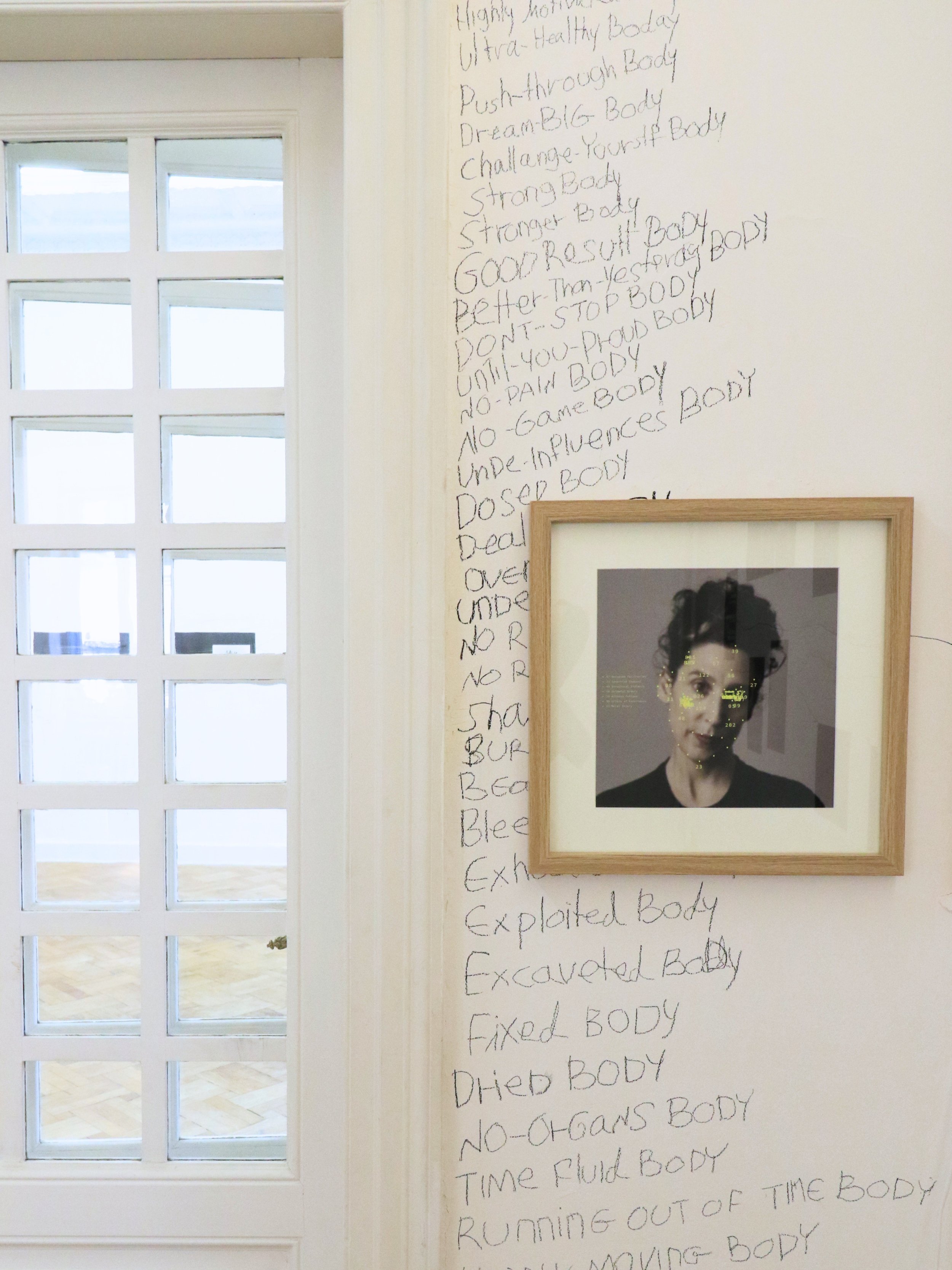 Ofri Cnaani, Installation view: Facial Cartography (dalla serie Statistical Bodies), 2026, stampa digitale, cm 54x54