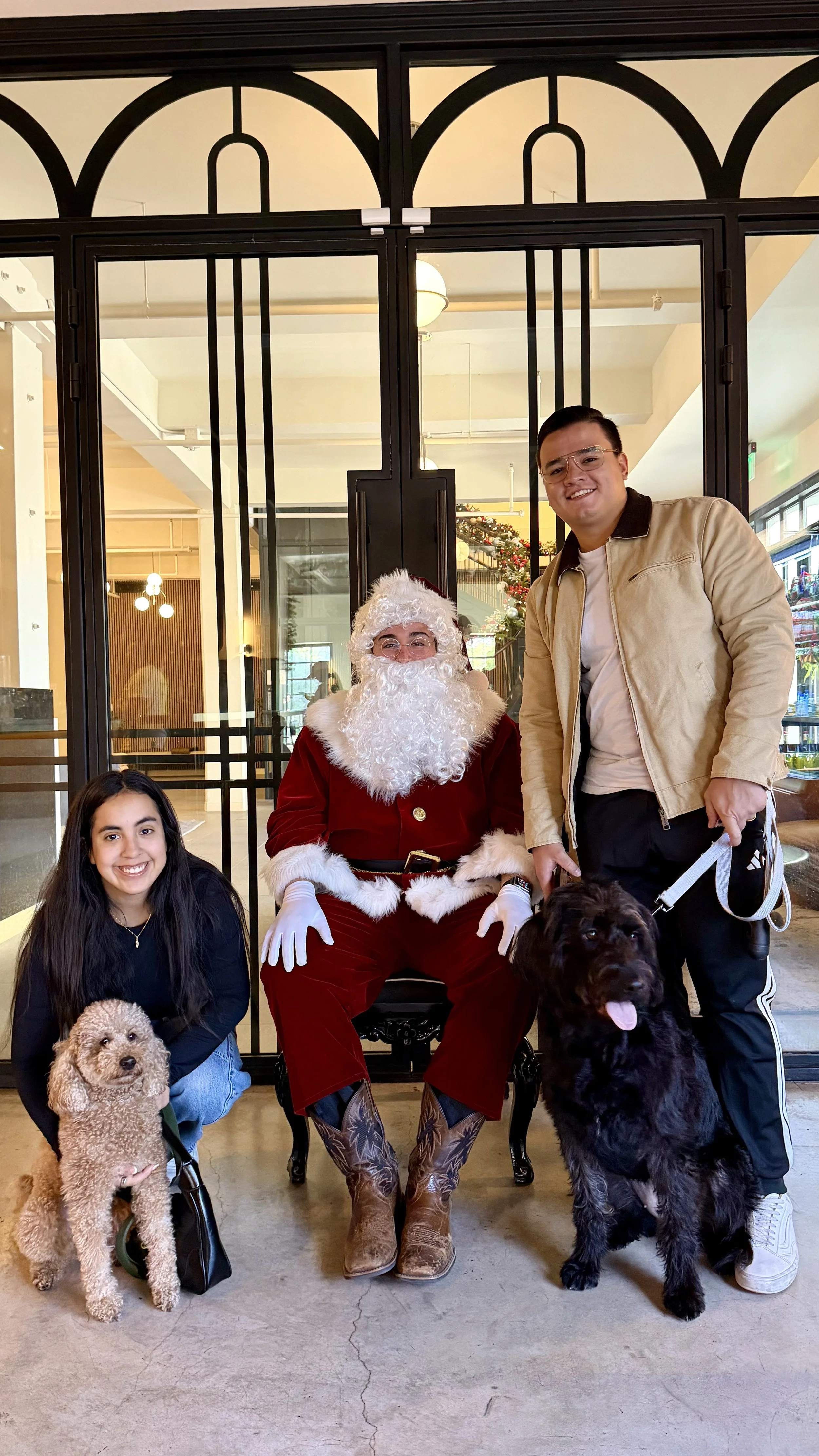 Precious Pups Pose with Santa