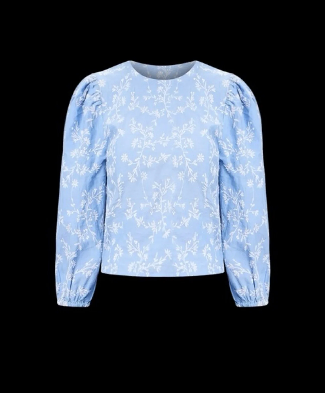 Loft blue white floral top .jpg