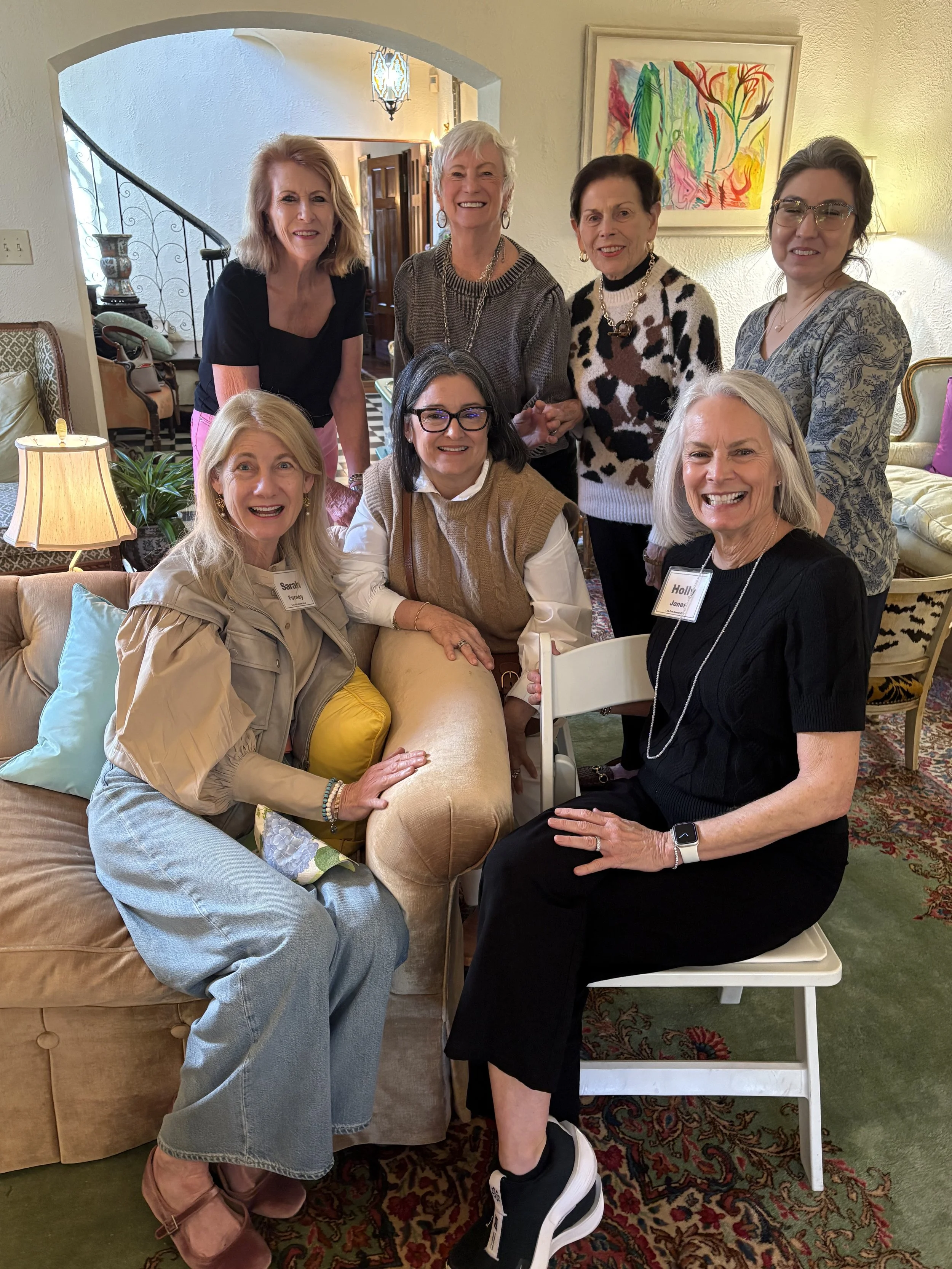 Sarah Forney, Vickie Phillips and Holly Jones.  Back row_ Pat Krueger, Sandra Boydston, Mary Lou Vielock and A.J. Garcia