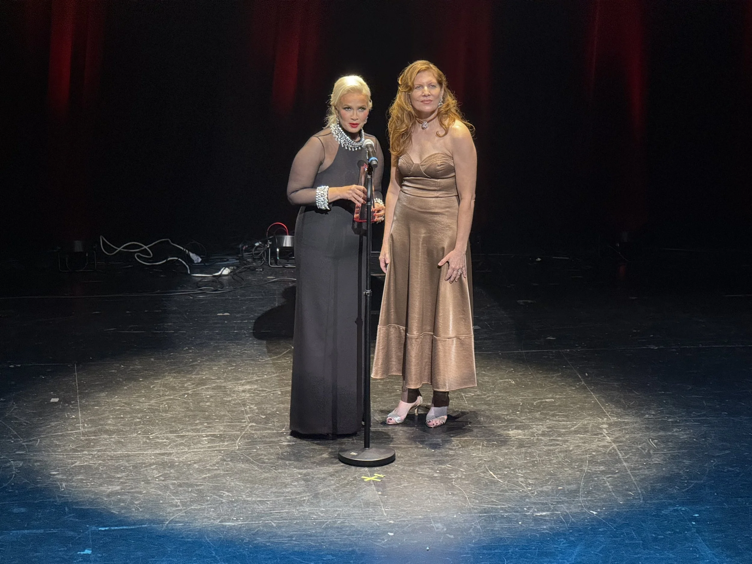 Jaselyn Blanchard-Pace, left, recipient of “The Jocelyn” Award for Excellence in Overall Producing