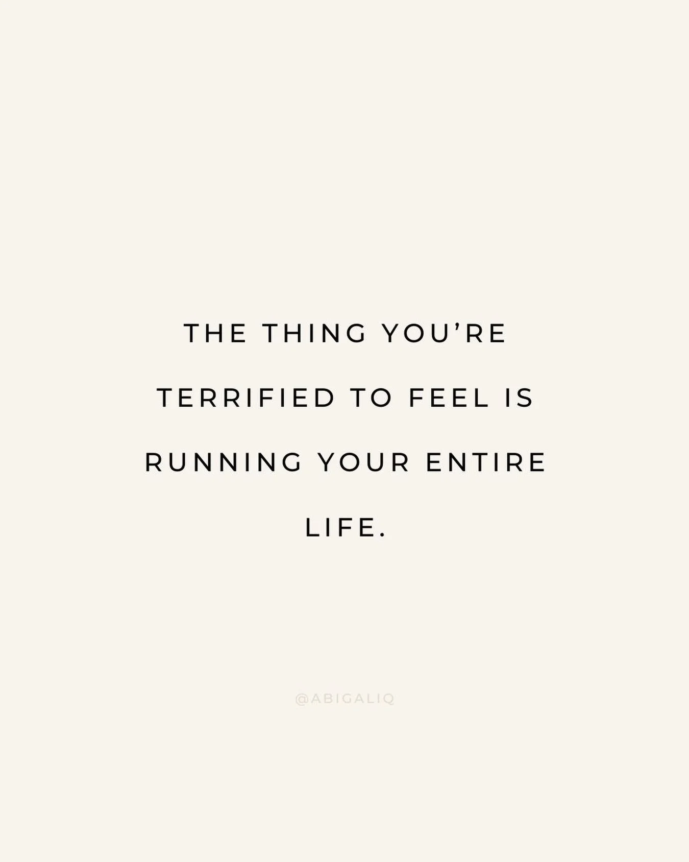 The thing you&rsquo;re terrified to feel is running your entire life.

The grief you won&rsquo;t touch. The anger you suppress. The longing you minimise.The shame you keep hidden.

What is avoided does not disappear. It reorganises your choices. It s