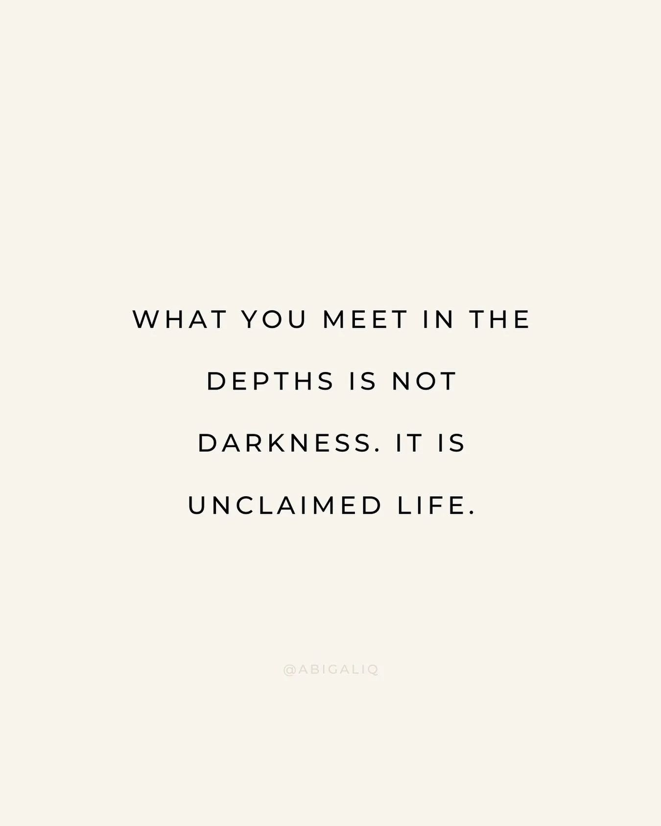 What you meet in the depths is not darkness. It is unclaimed life. Energy that had to go quiet. Instinct that was restrained. Desire that was postponed. Truth that was swallowed.

Nothing there is wrong. It is simply waiting for contact.