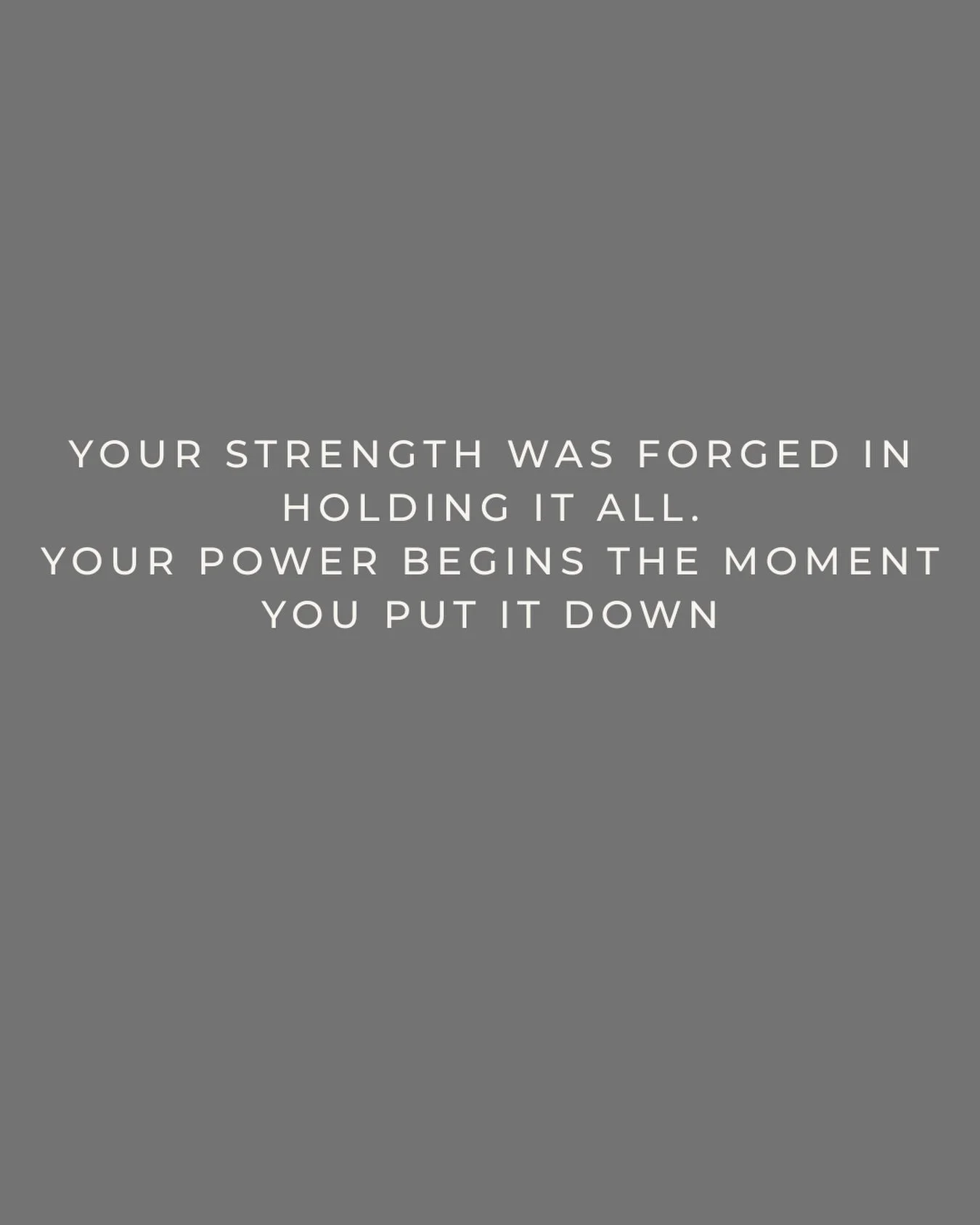 You didn&rsquo;t become this way by accident&hellip;
 You became the one who holds.
The one who steadies.
The one who makes sure nothing breaks.

And for a long time&hellip;
that was your power.

But there comes a point where what once protected you
