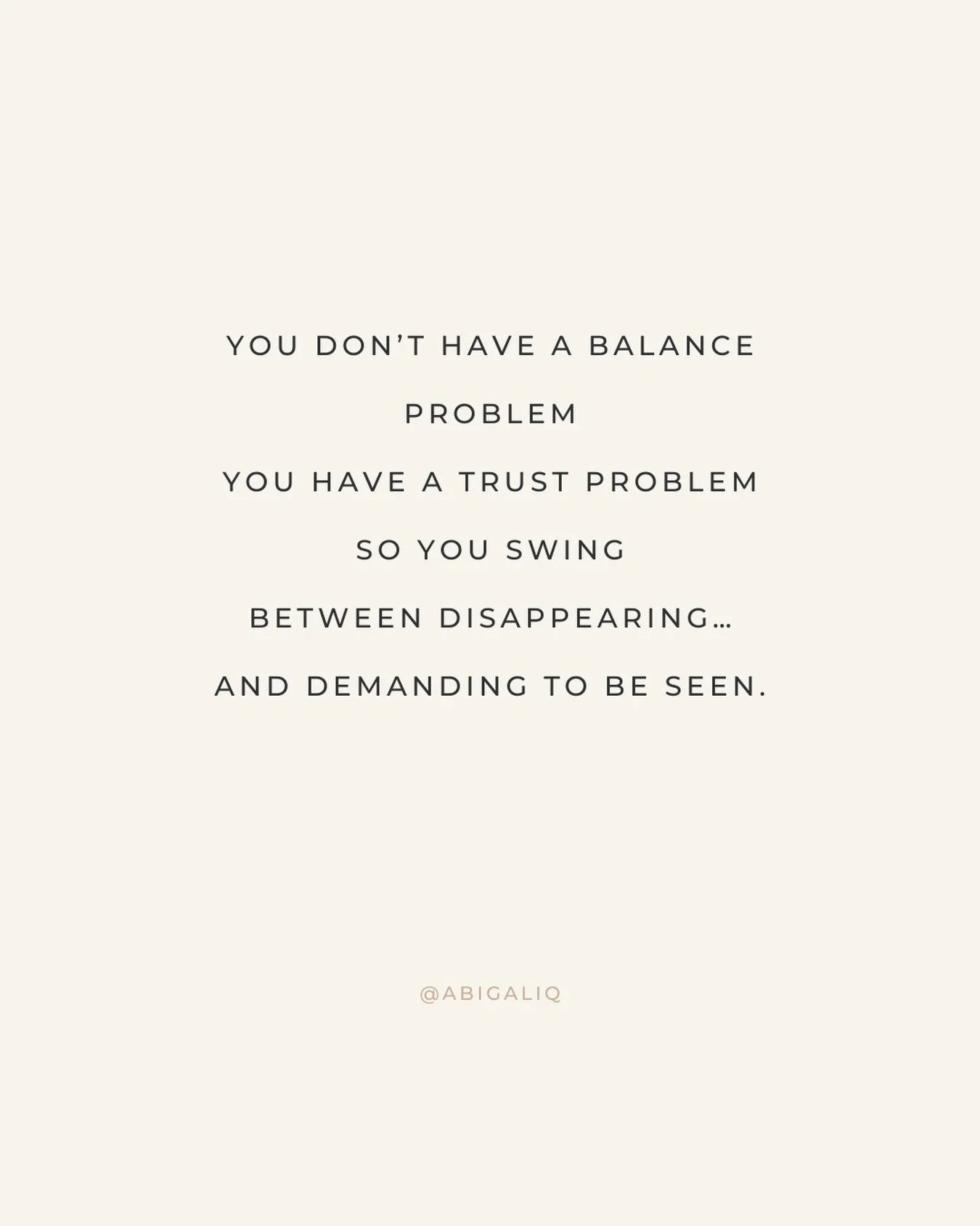 You don&rsquo;t trust that you can stay&hellip;

and still be met. So part of you disappears.

You go quiet.
You adapt.
You make yourself smaller&hellip; so nothing breaks.

And then something shifts.  You feel unseen.
Unmet.  Unchosen.

And the othe