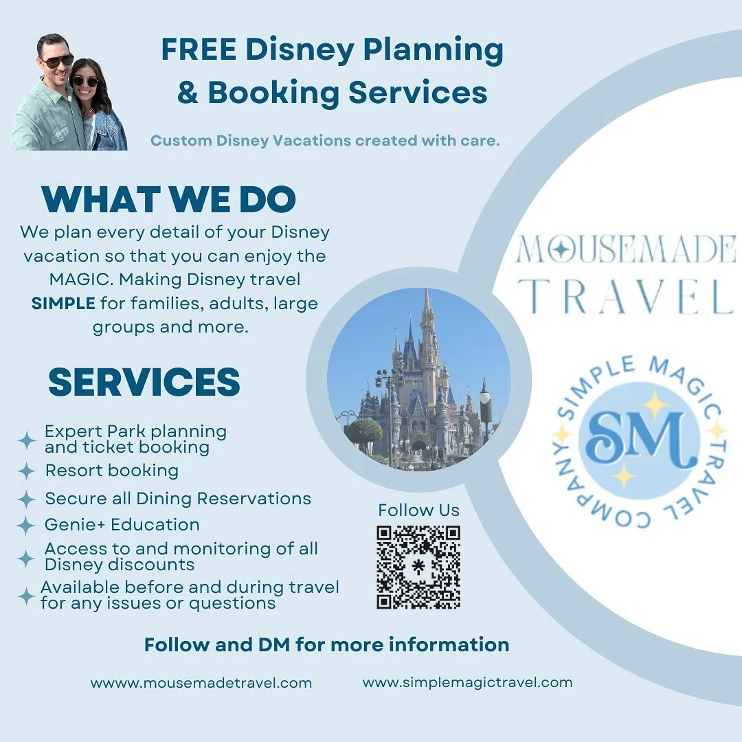 Exciting news! We are officially Live. Please let us know if you or any friends are thinking about a trip. We would love to plan some ✨MAGIC✨ for you.

For a free quote access through our Linktree or QR code.

Link in bio
#waltdisneyworld #disneyland