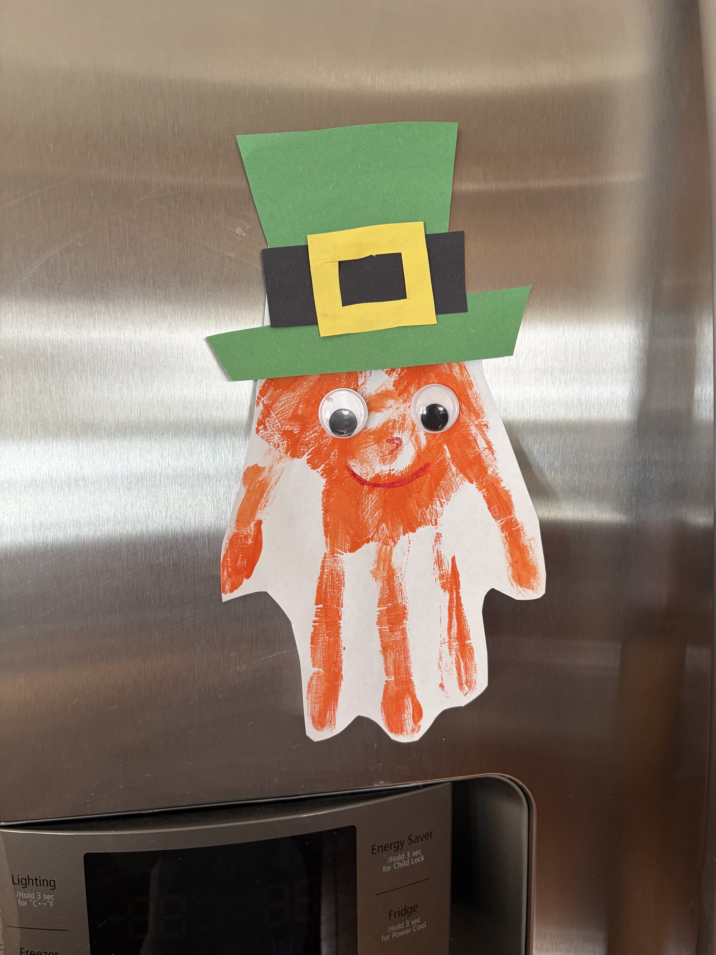 Kids Corner: Orange Handprint Leprechaun Craft
