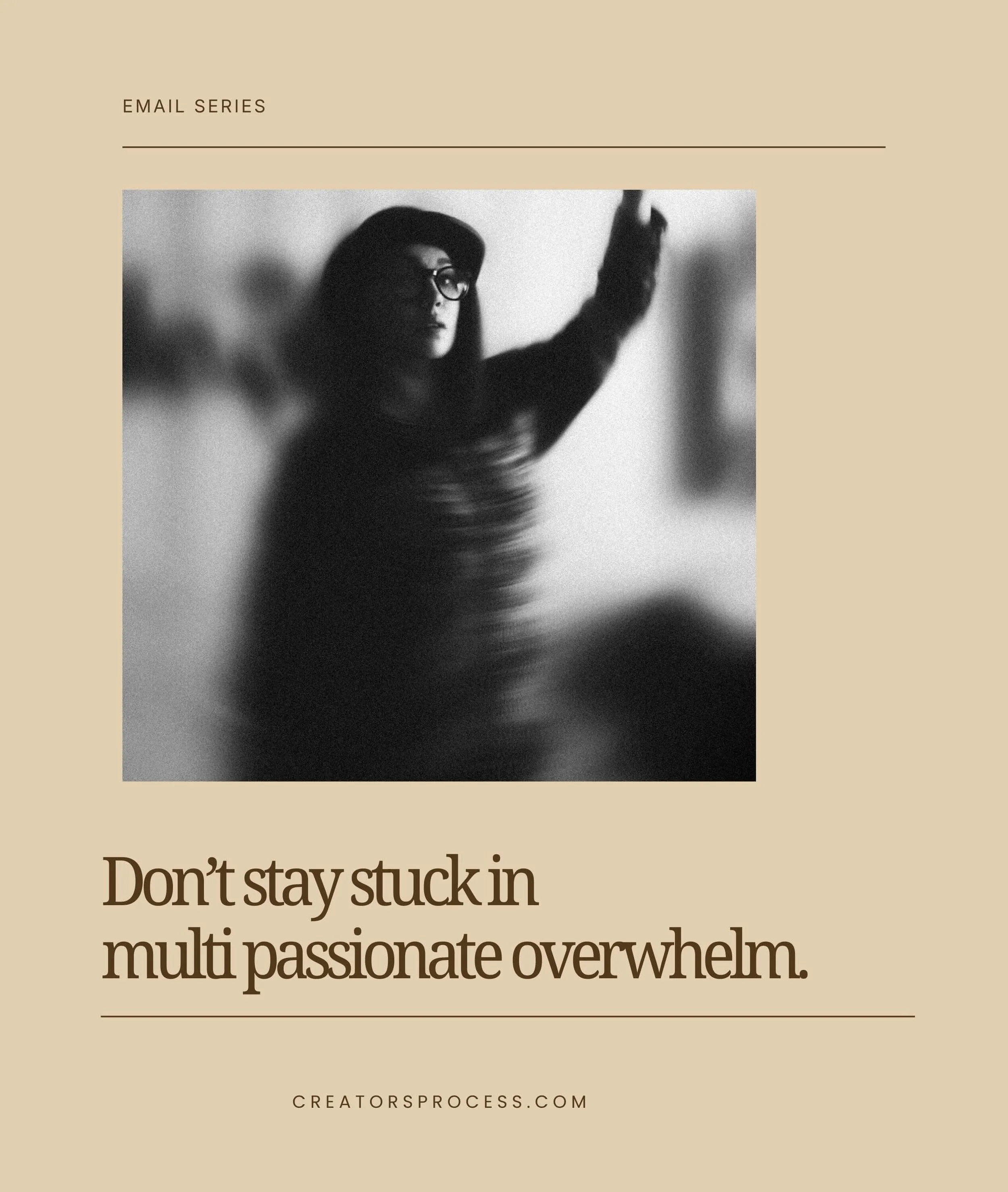 b/w image of woman looking overwhelmed