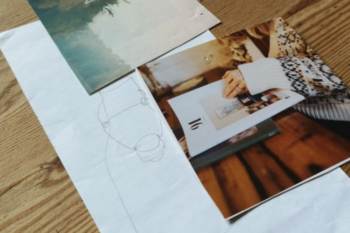 messy creating on desk
