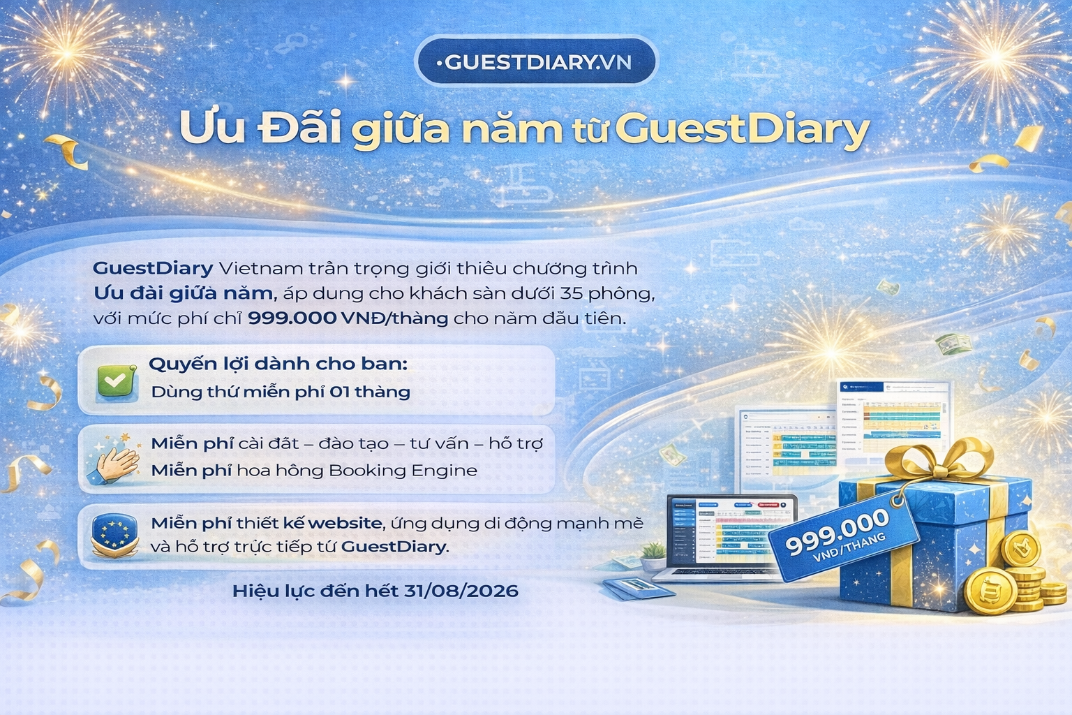 ƯU ĐÃI GIỮA NĂM TỪ GUESTDIARY