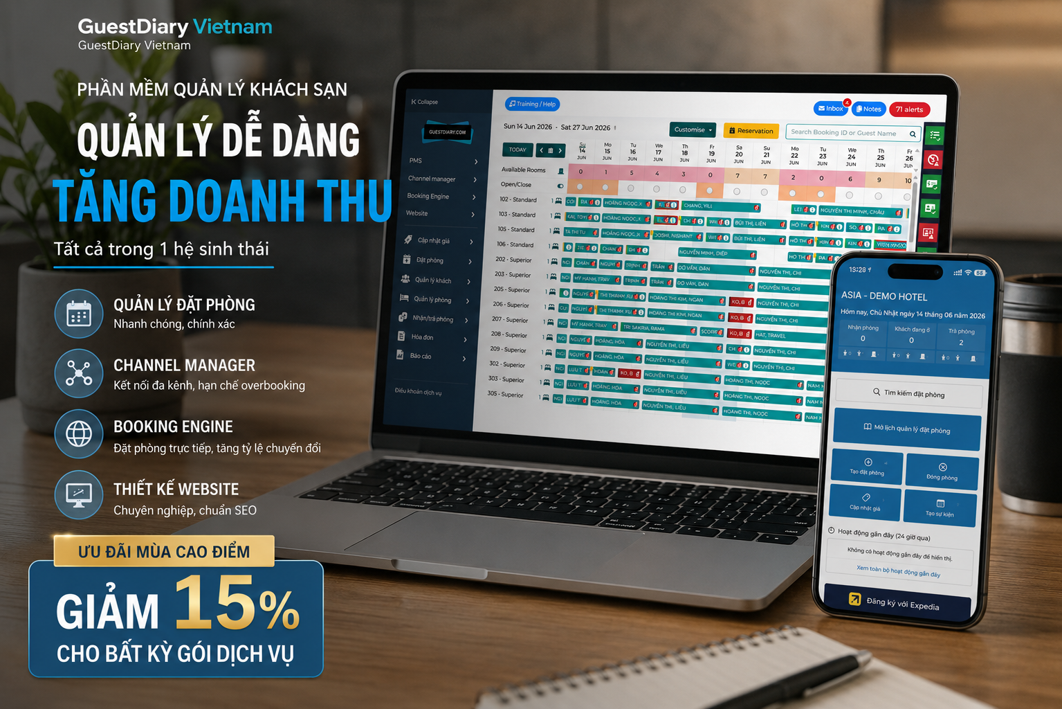 Một khách sạn, năm phần mềm, mười đầu việc — đã đến lúc dừng lại