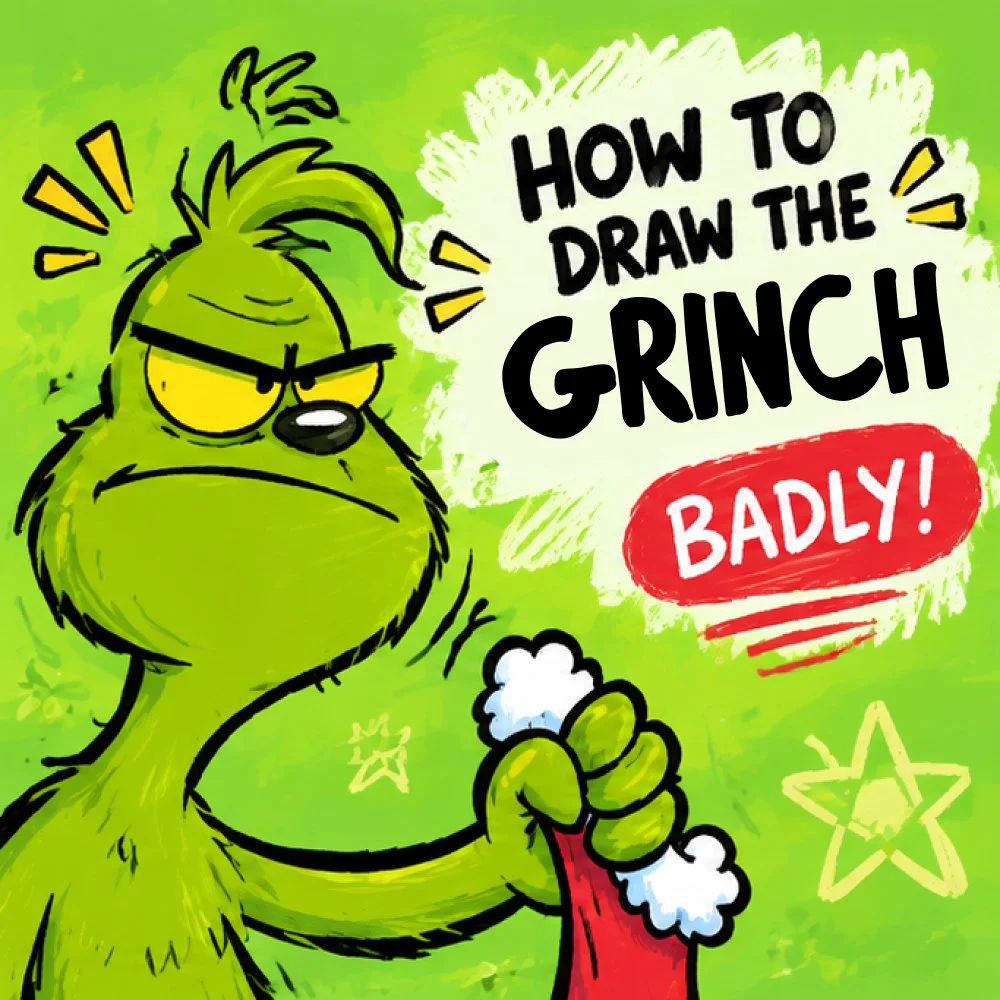 How to draw the Grinch