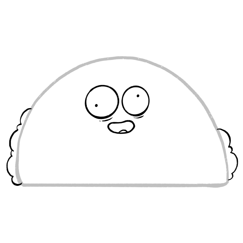 How to draw a taco - Step 2
