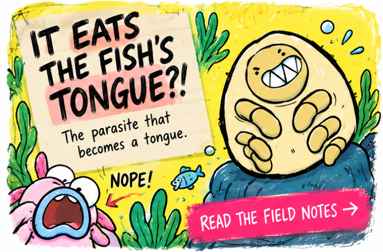 Tongue-eating louse — meet the bizarre parasite that replaces a fish’s tongue in this Ew, Nature! Field Note.