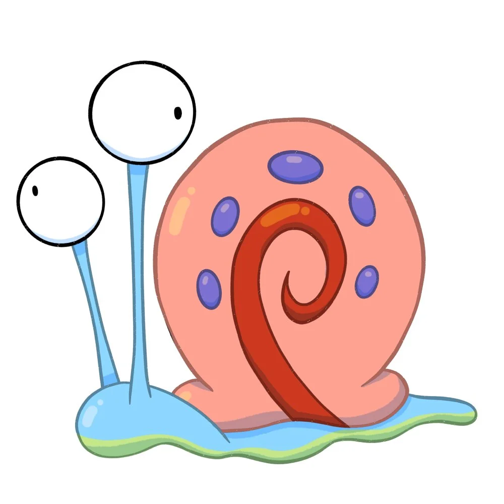 How to draw Gary the Snail step-by-step — DoofyDoodles