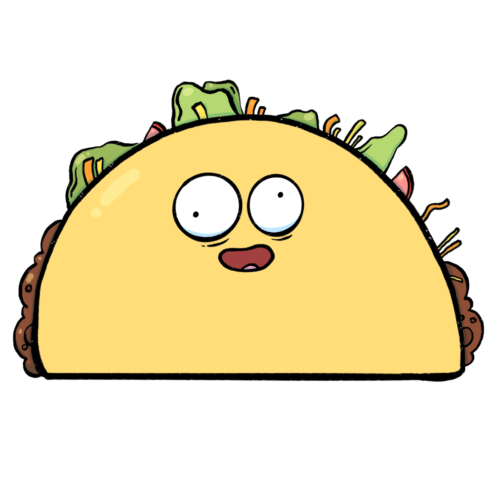 The finished taco drawing