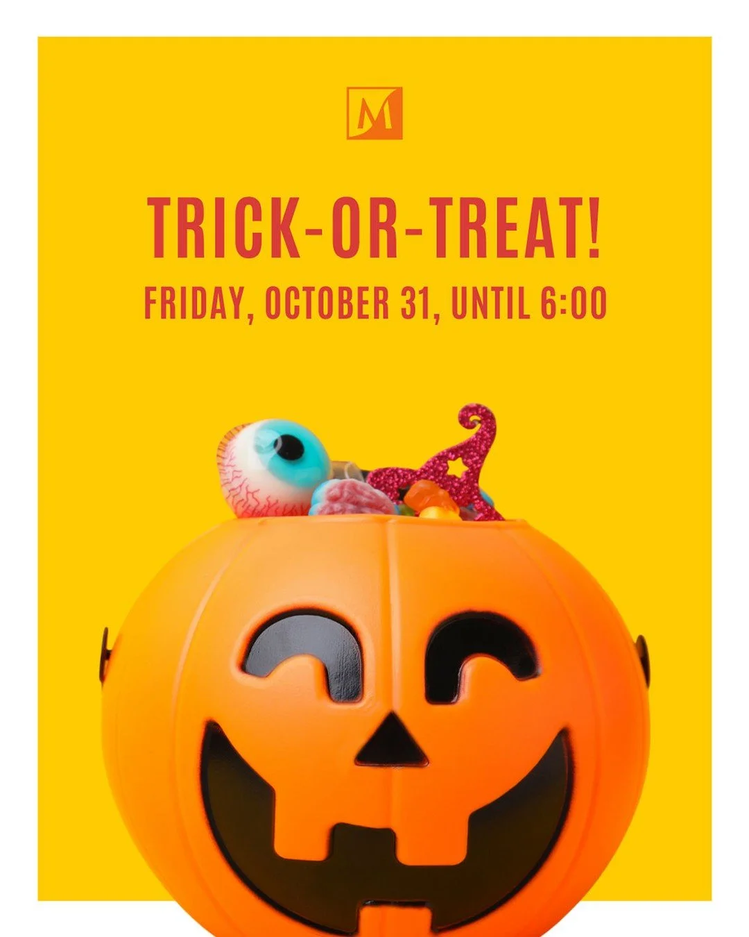 Happy Halloween Minnetonka Station Residents!

Come visit us at the front desk today for some tasty Halloween candy. Bonus points if you're in costume!