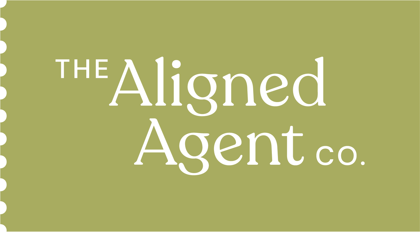 Logo of The Aligned Agent Co. with green background and white text.