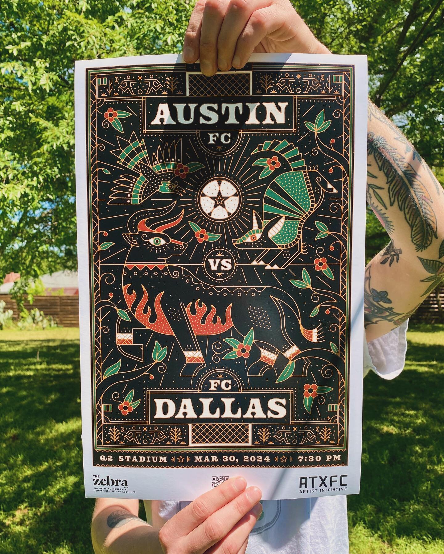 the only thing better than making the latest @austinfc poster was getting the first W of the year against dallas. appreciate all the love on this one!
.
.
.
.
#austinfc #listos #verde #posterdesign #posterart #austinartist #atx #mlssoccer