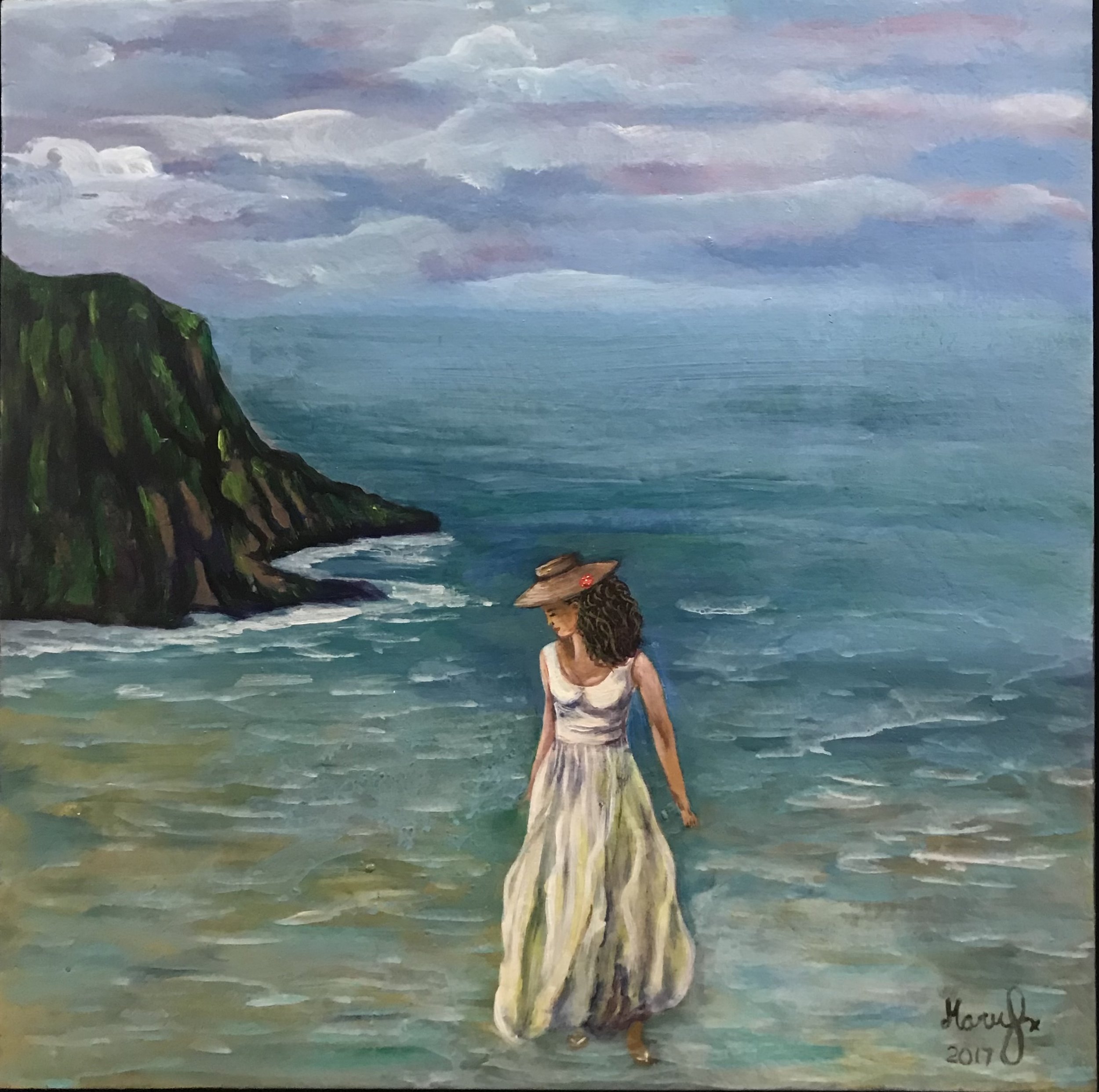 Walking on the beach
