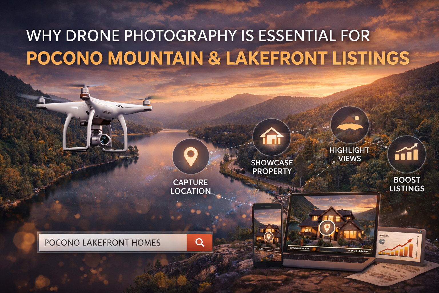 Why Drone Photography Is Essential for Pocono Mountain &amp; Lakefront Listings
