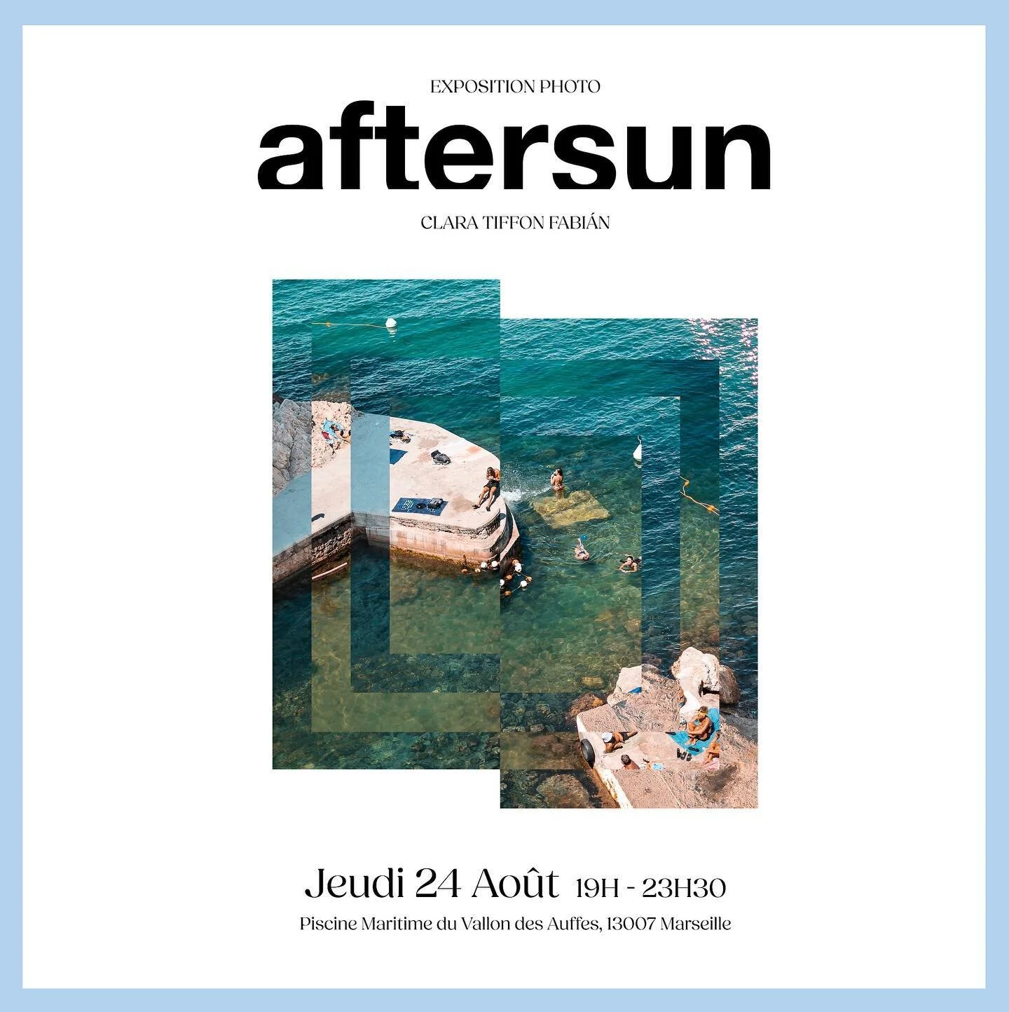 📸 Exciting News! 📸

I'm very happy to announce that on August 24th, I'll be hosting my photography  project &quot;Aftersun&quot; in the enchanting Vallon des Auffes (Marseille) ! 🥳

🗓️ Mark your calendars and save the date! This event promises to