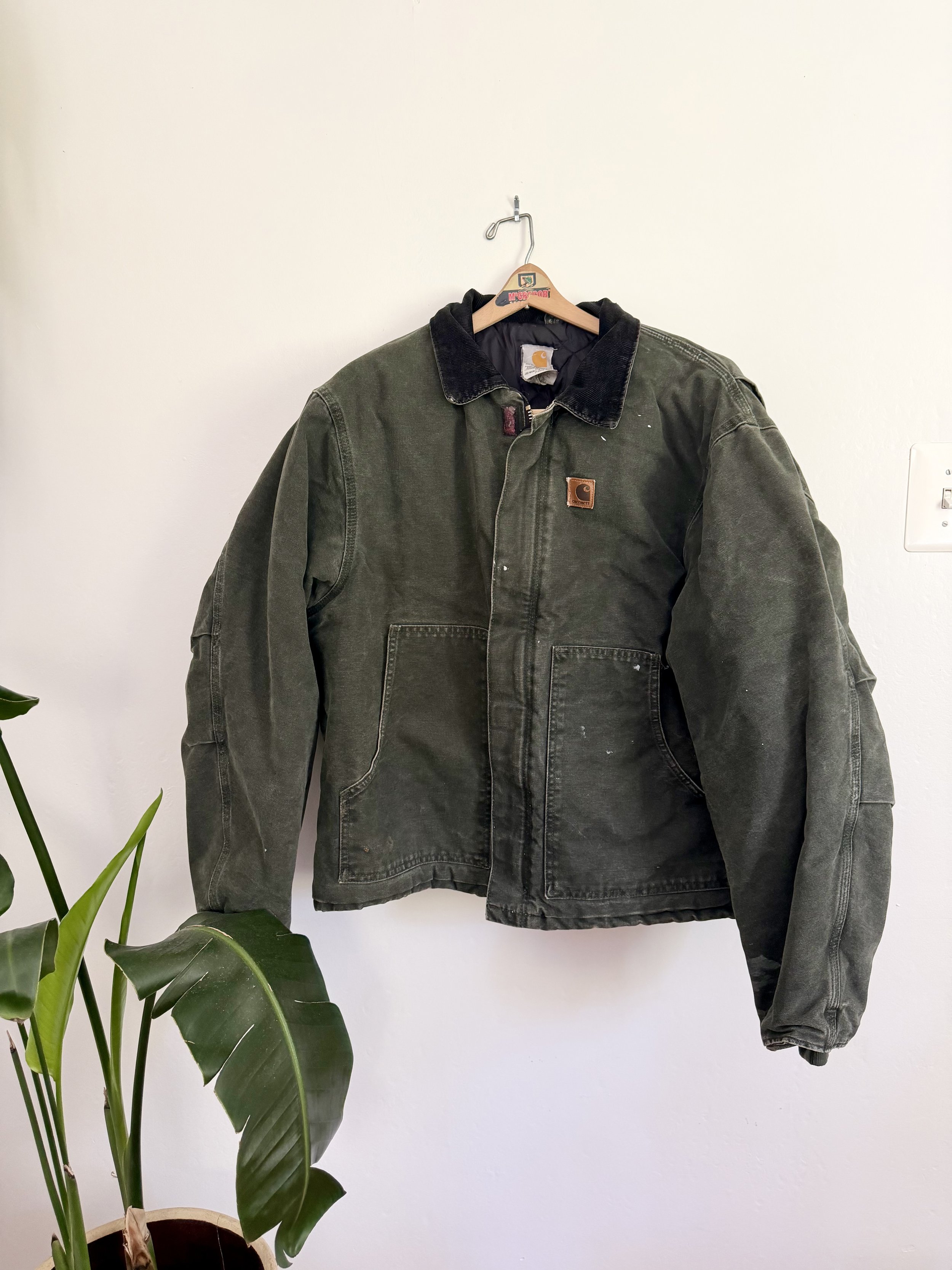 Green Carhartt Quilted Utility Coat