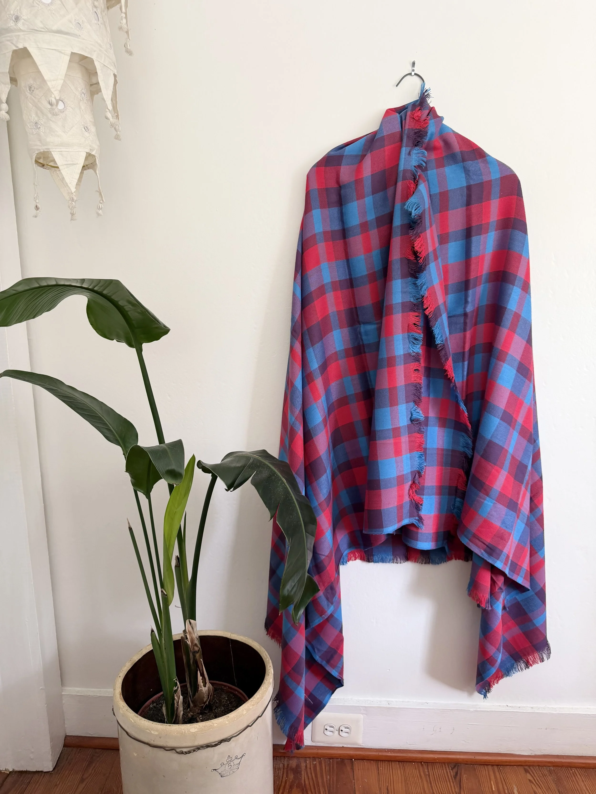 Colorful Plaid Shawl Scarf