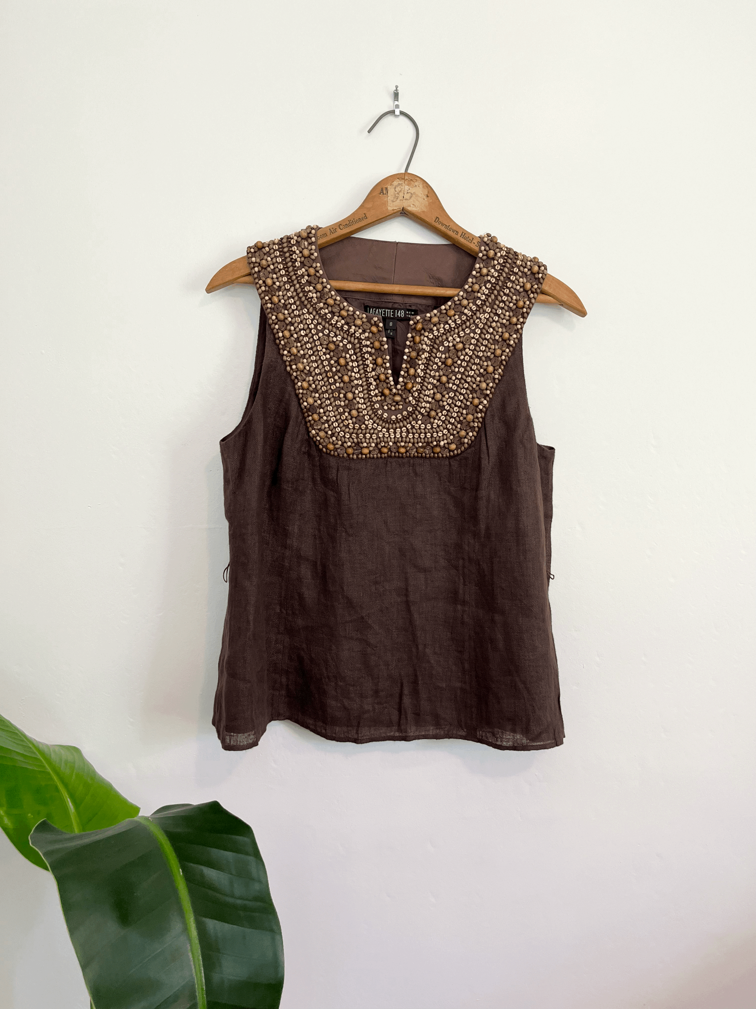 Beaded Linen Blouse