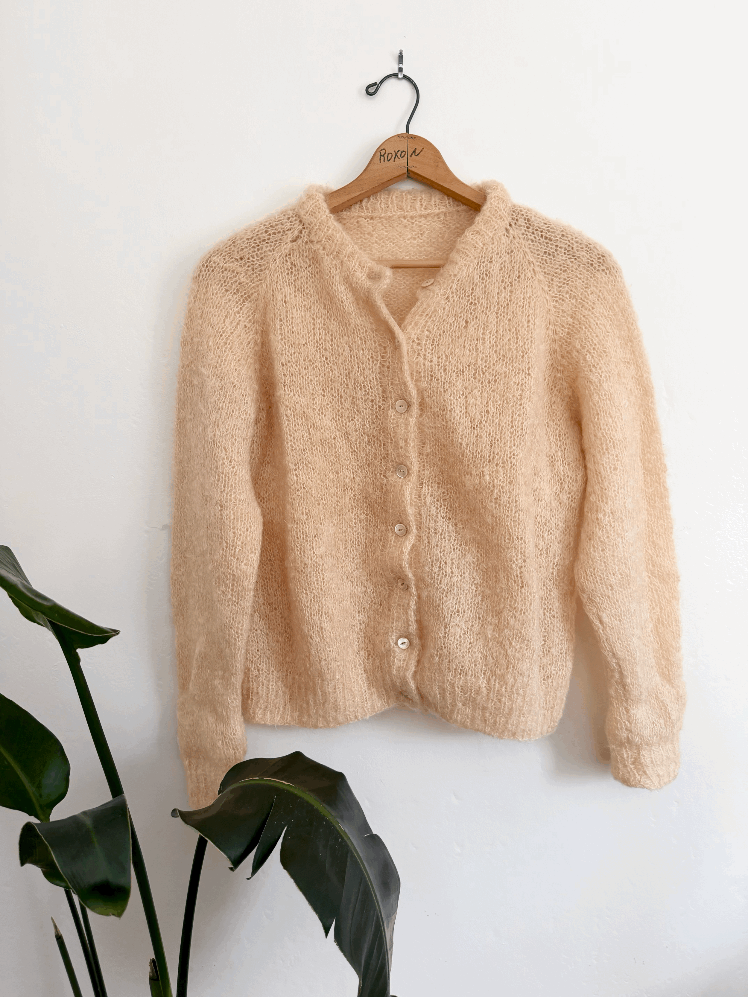 Tan Mohair Cardigan