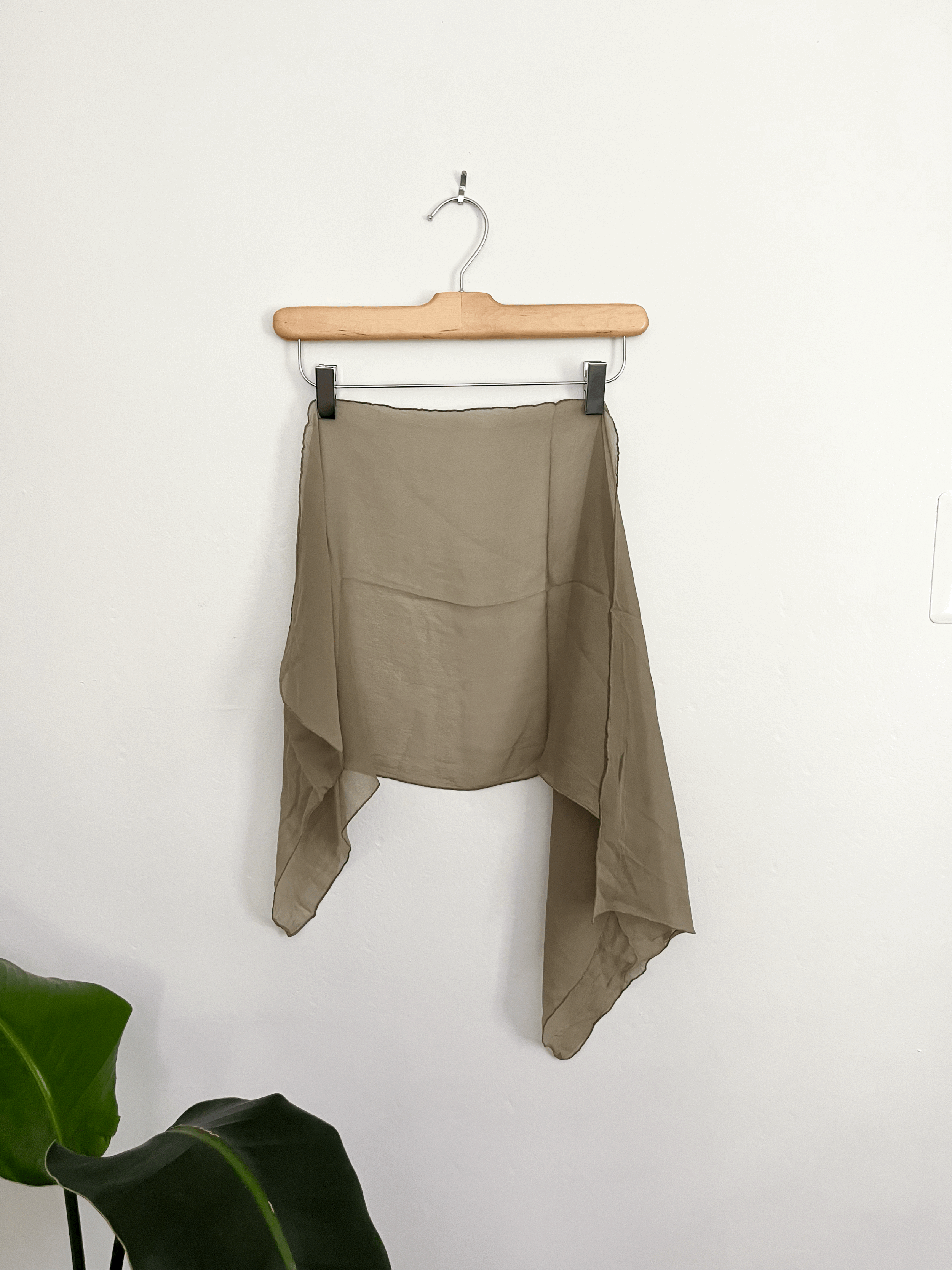 Grey Chiffon Scarf