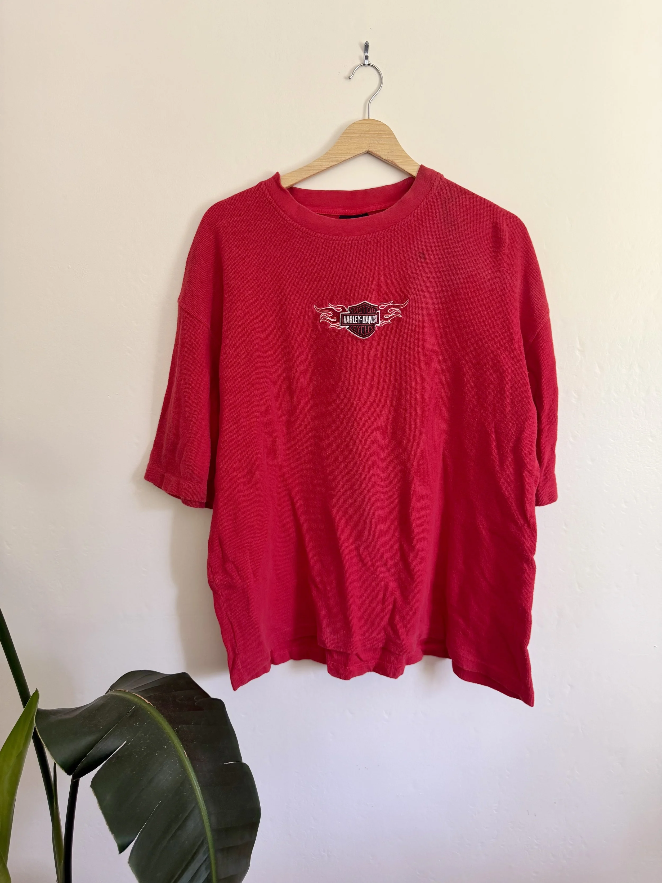 Harley Davidson Embroidered Knit Weave Tee