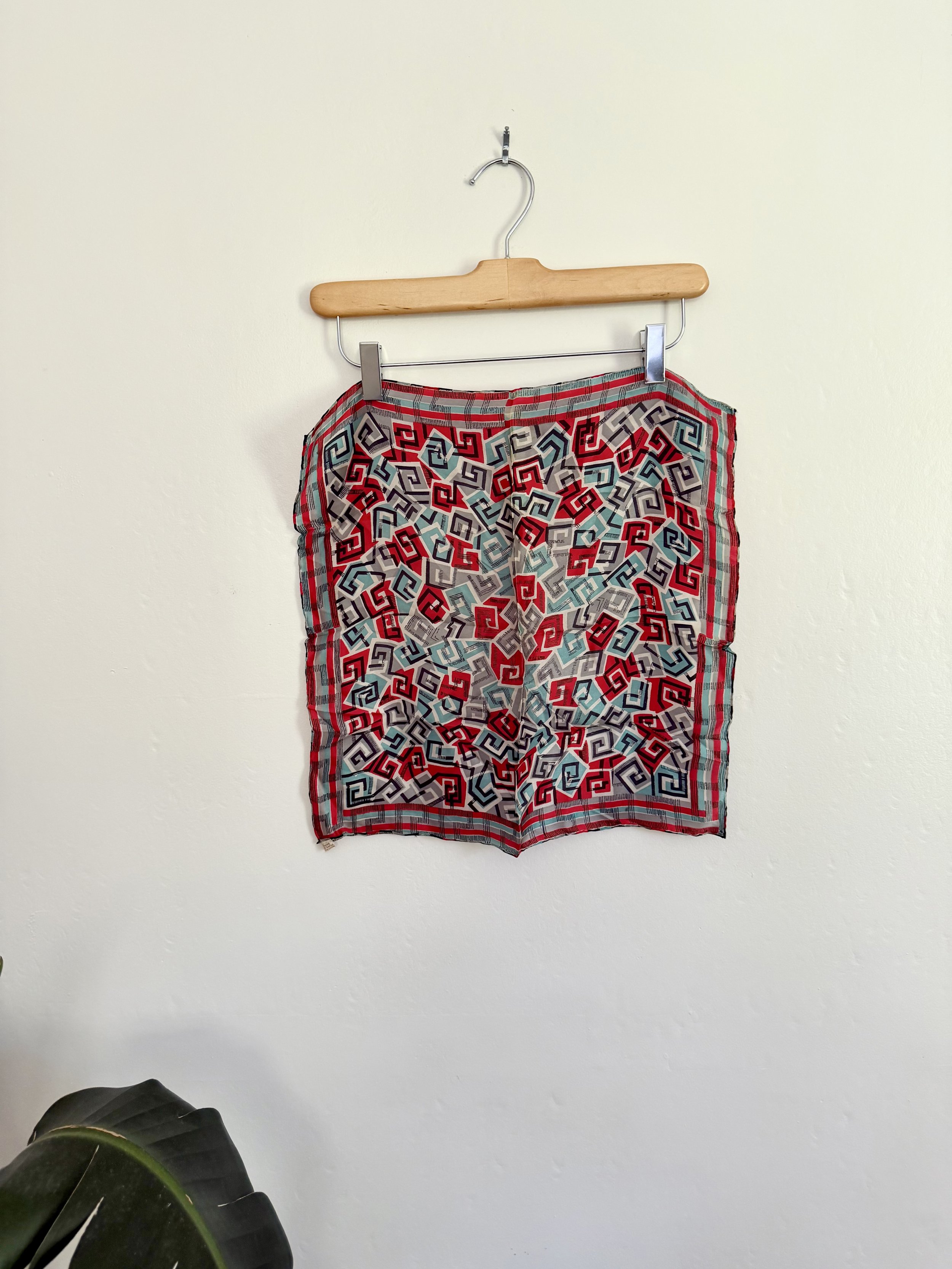 60s Geometric Silk Scarf