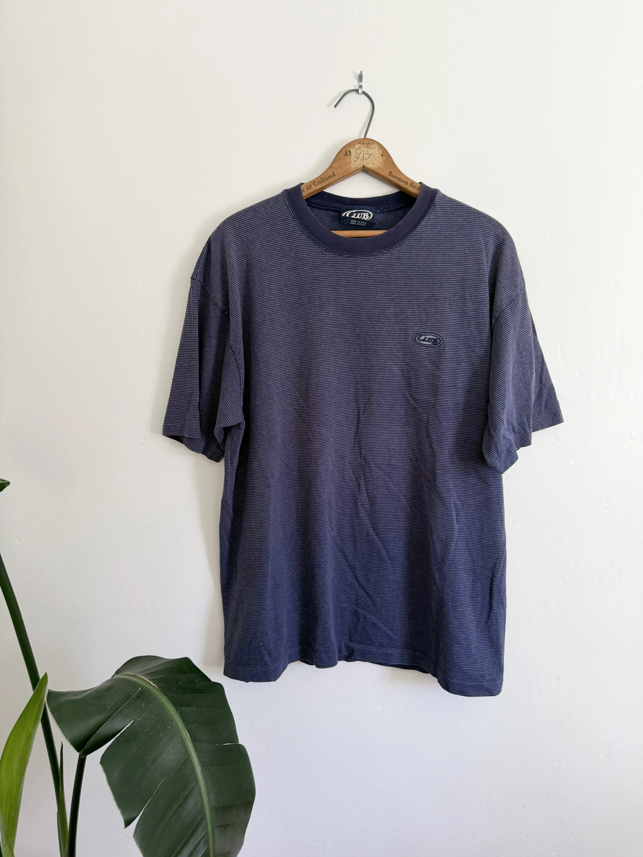Navy Striped Club Tee