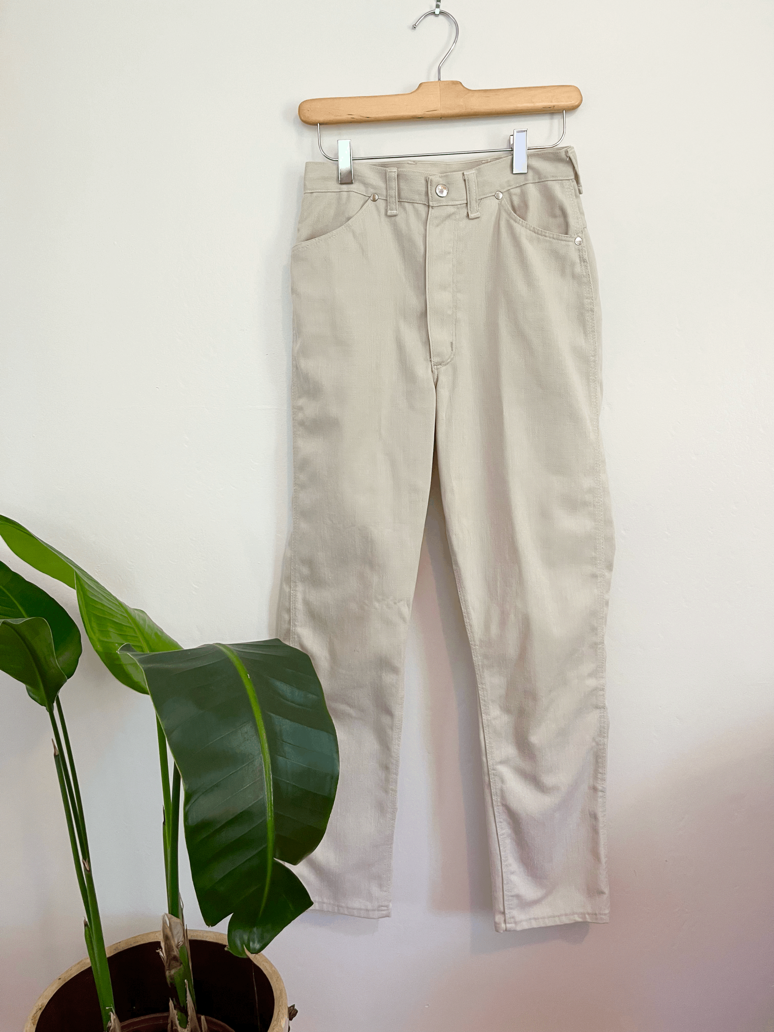 60s Khaki Wrangler Western Pants 27x28