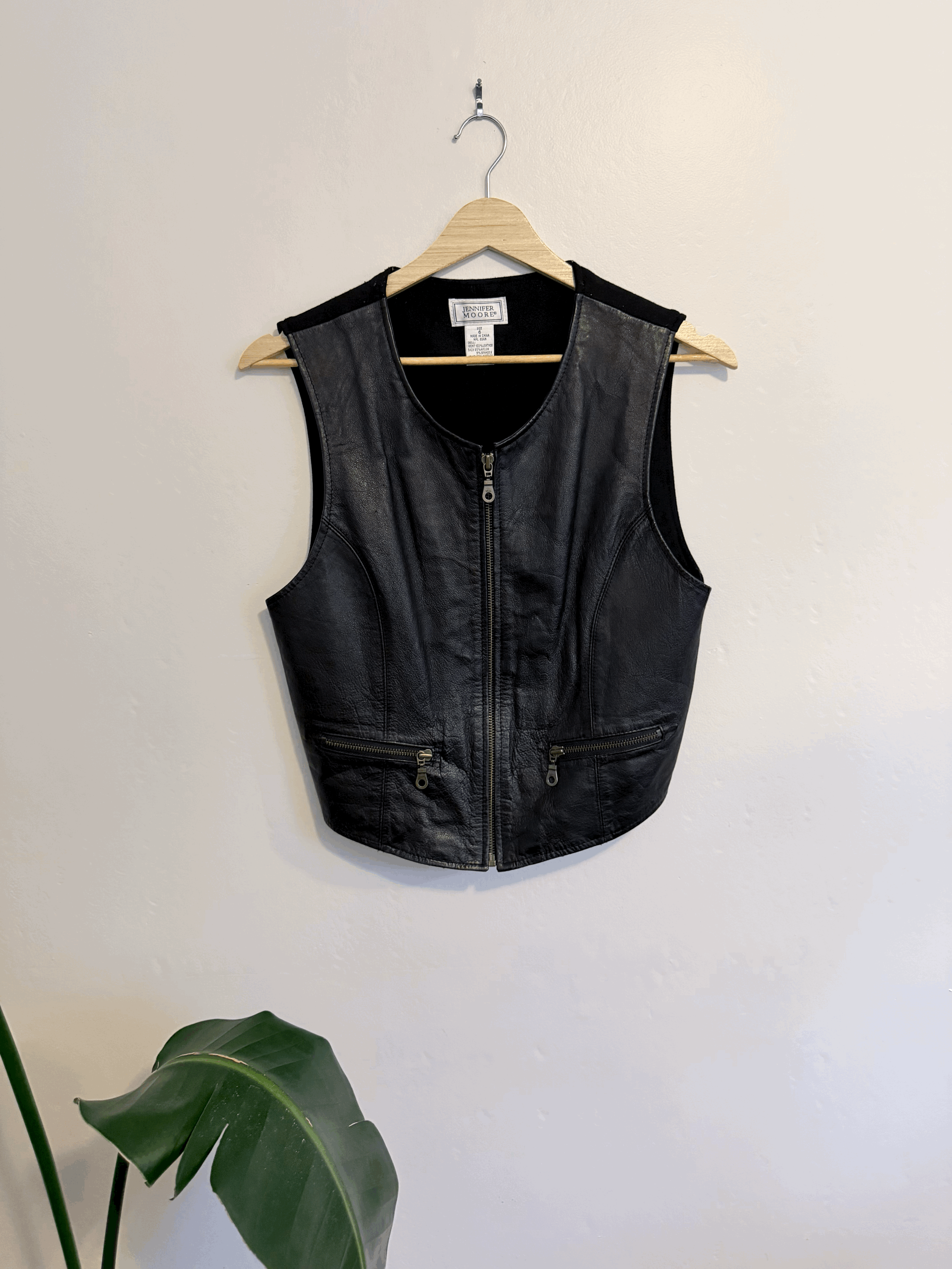 Black Leather Vest