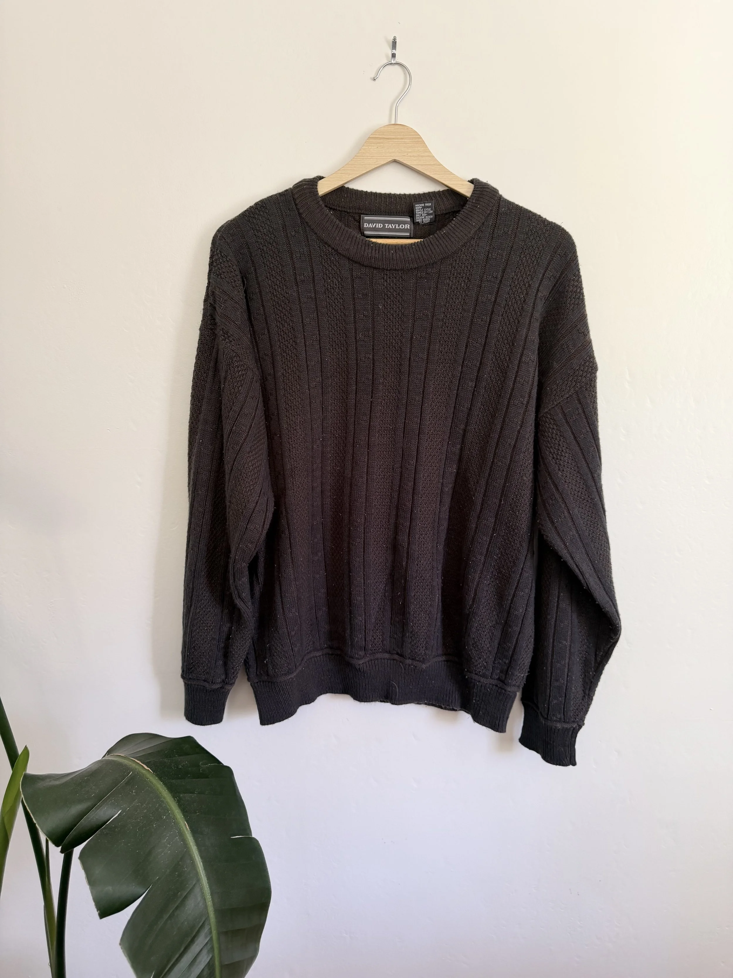 Acrylic Patterned Crewneck Sweater