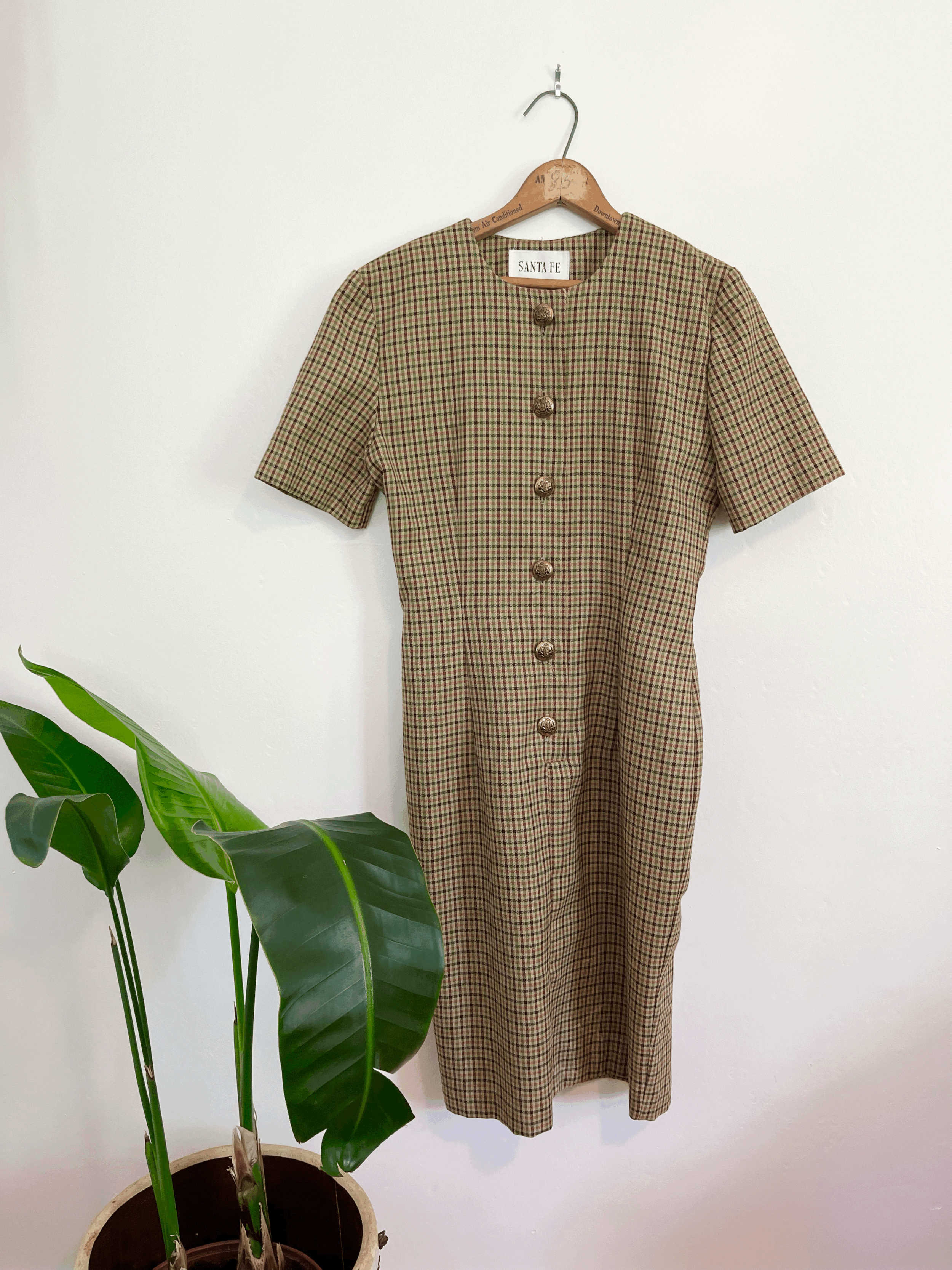 60s MOD Plaid Dress