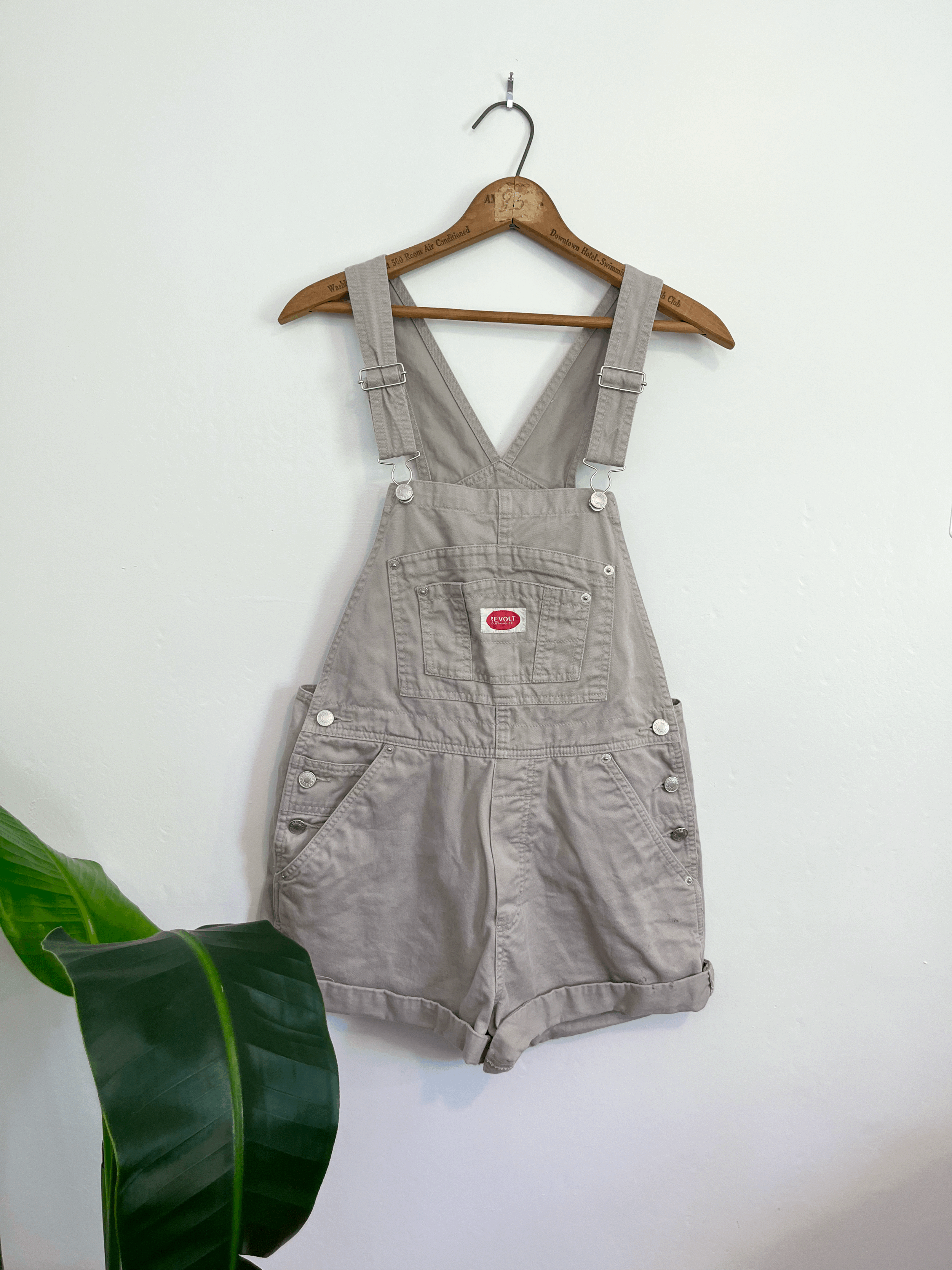 Khaki Overall Shorts