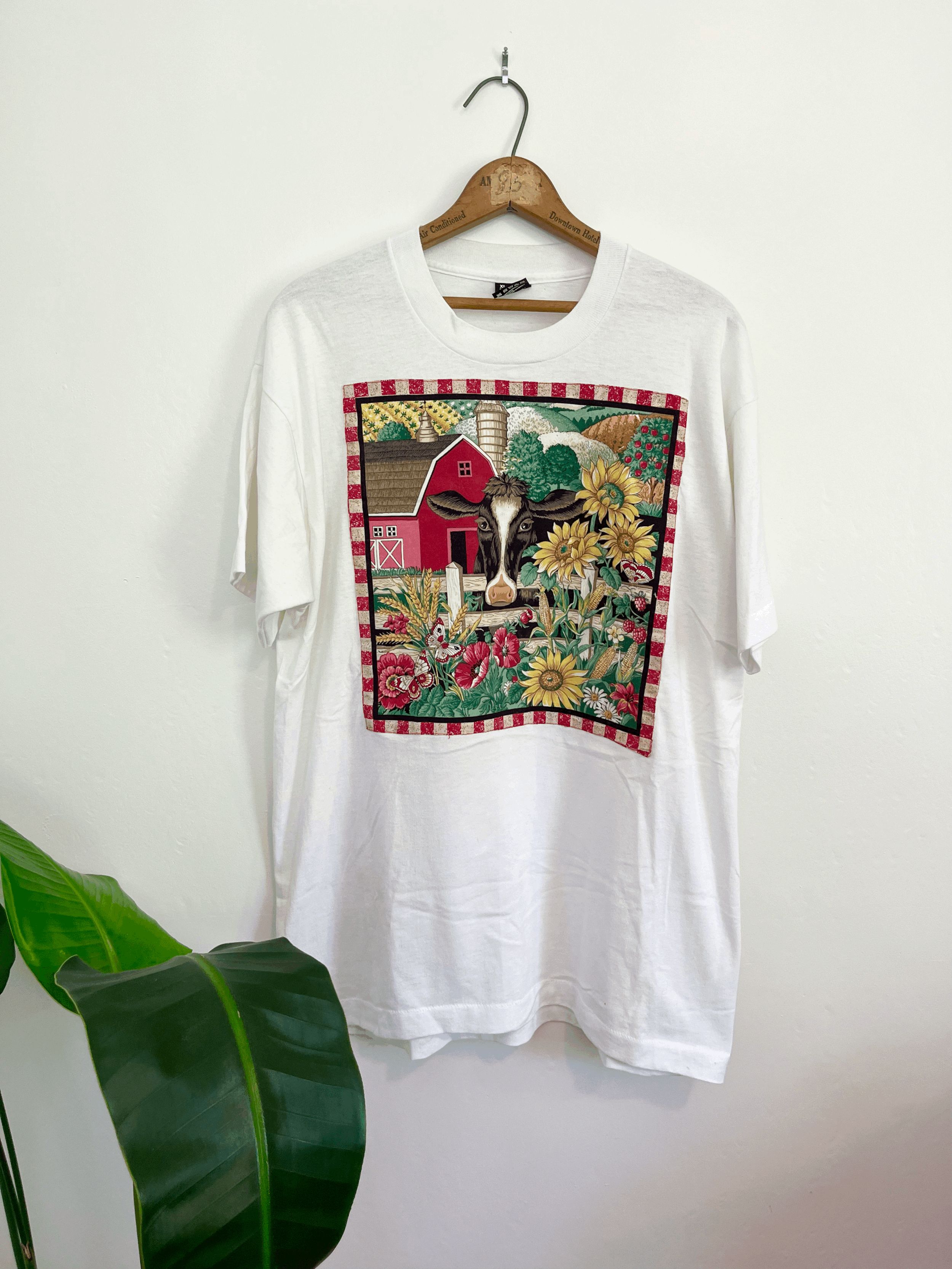 80s Checkered Cow Tee