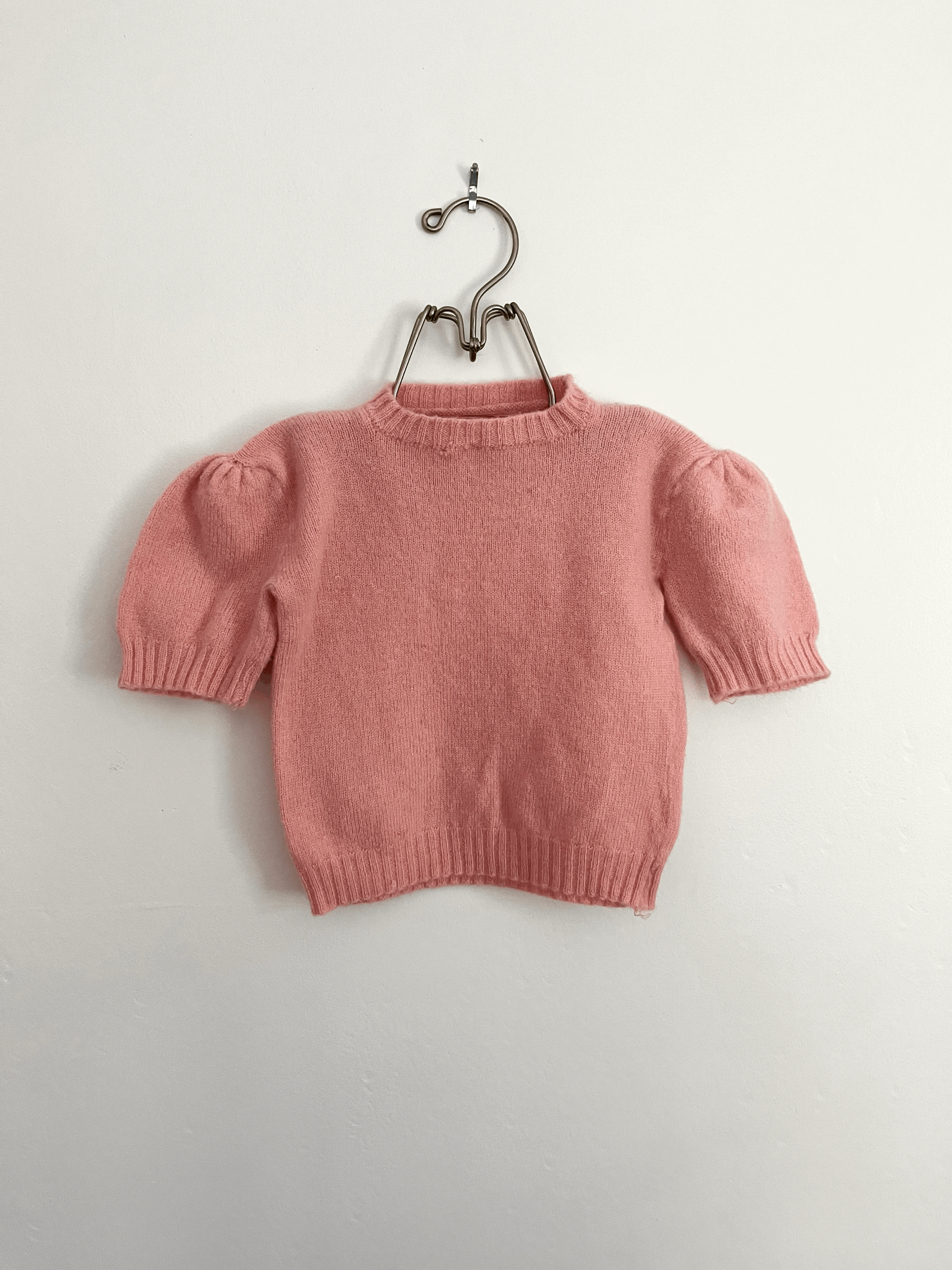 40s Baby Pink Knit Blouse