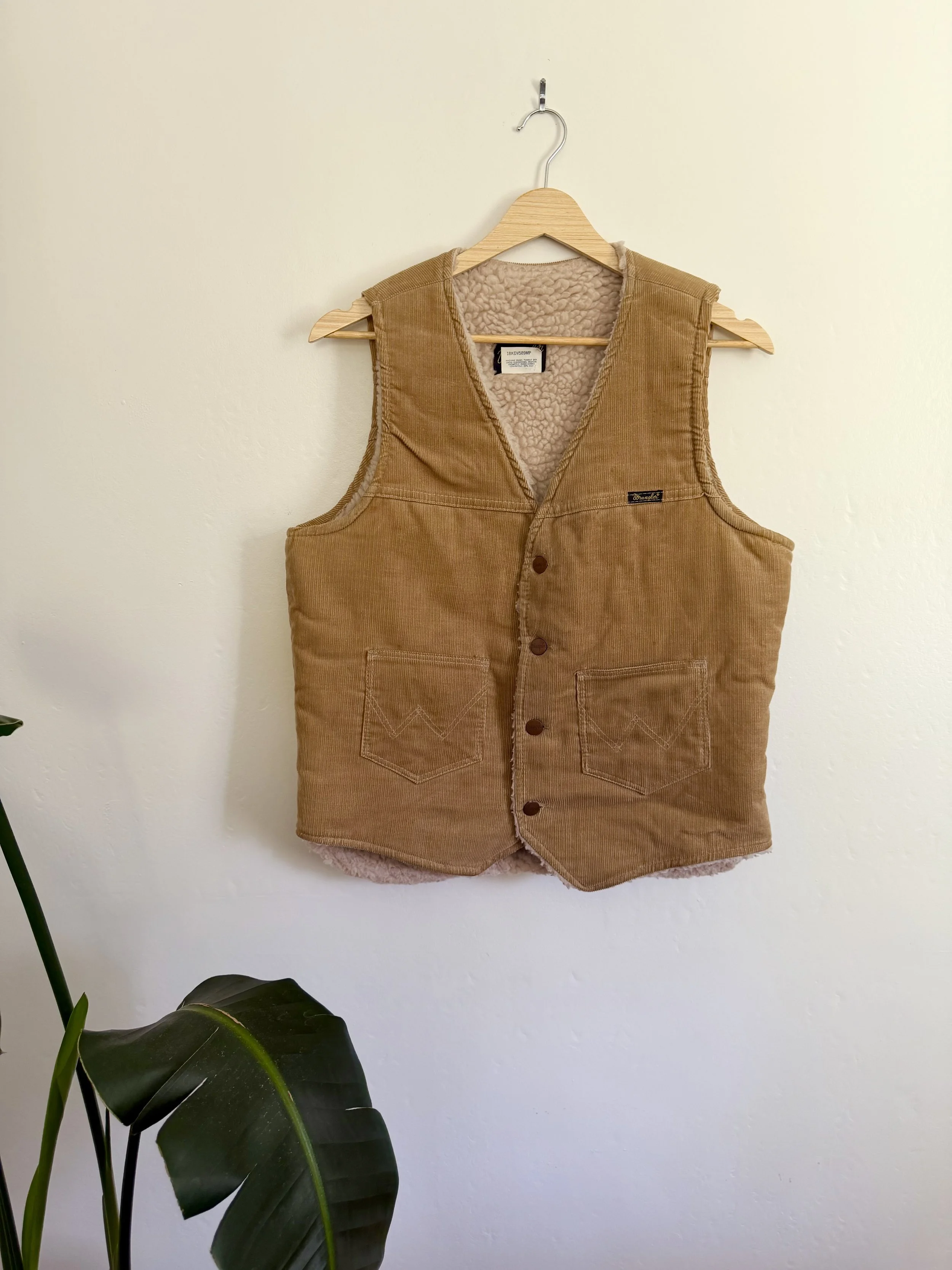 1980s Wrangler Corduroy Sherpa Vest