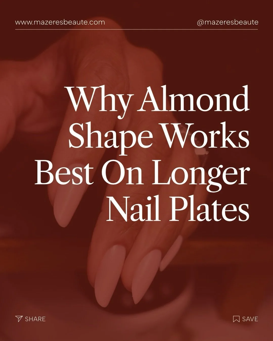Almond shape isn&rsquo;t just a file choice, it&rsquo;s architecture.

True almond requires length, balance, and proper nail growth. Short nail plates, downward growth, or warped nail plates often need structural correction before the shape can be ac