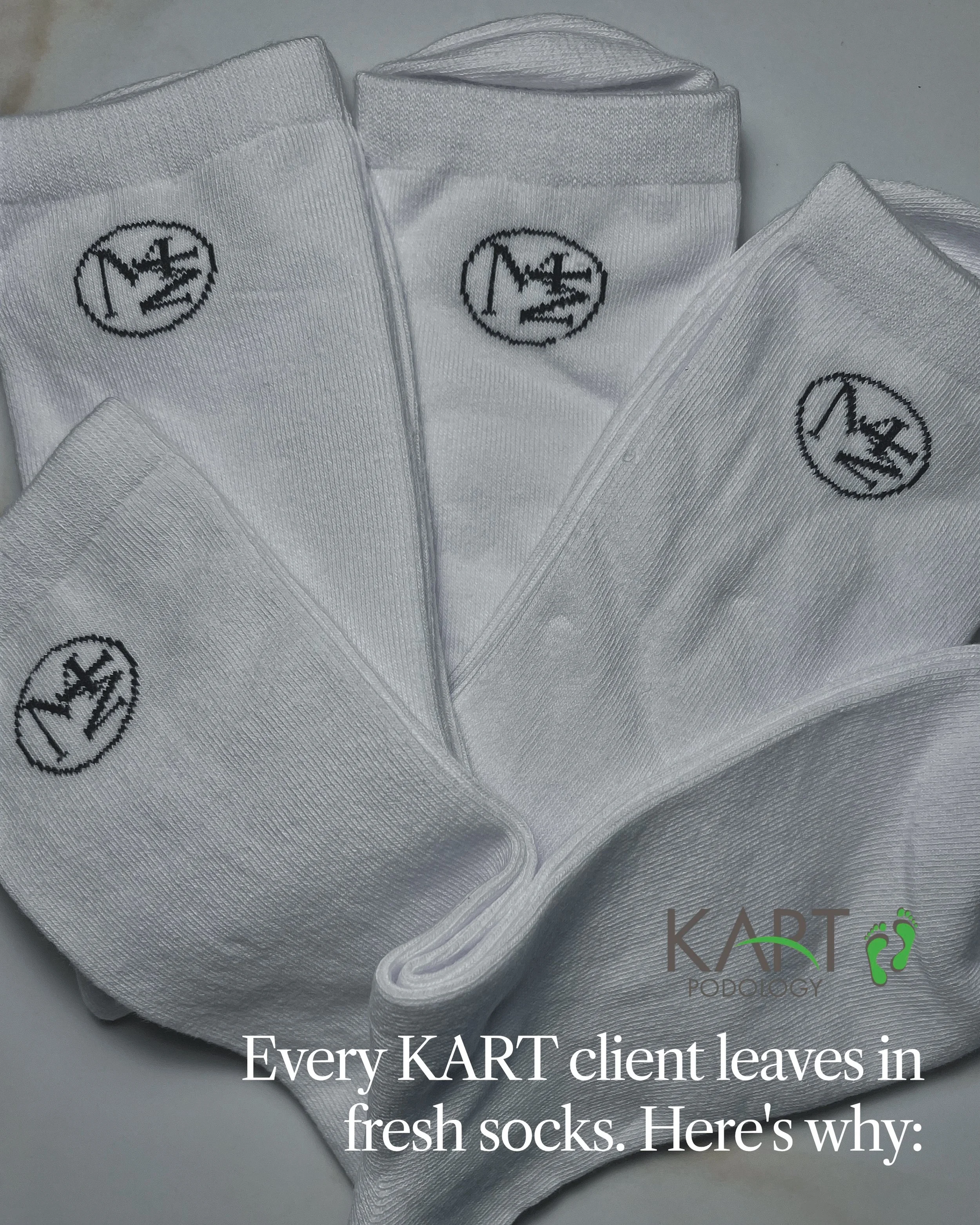Your socks matter more than you think. 🧦 

After your KART Advanced Podological Pedicure, your skin has been deeply exfoliated, softened, and treated; meaning it&rsquo;s more permeable and receptive than usual. that&rsquo;s the point. But it also me