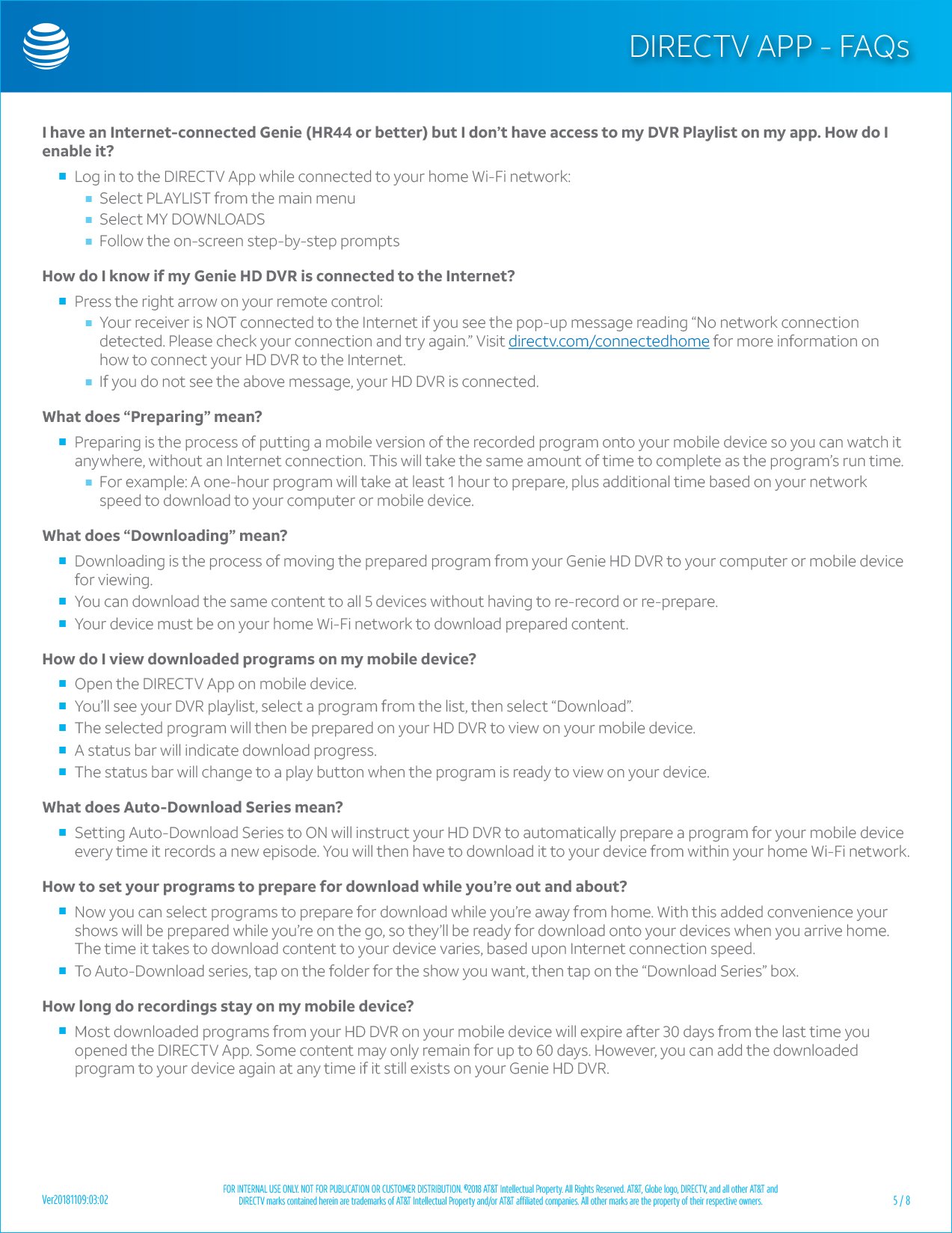 DIRECTV App Sales Aid page 5 of 8