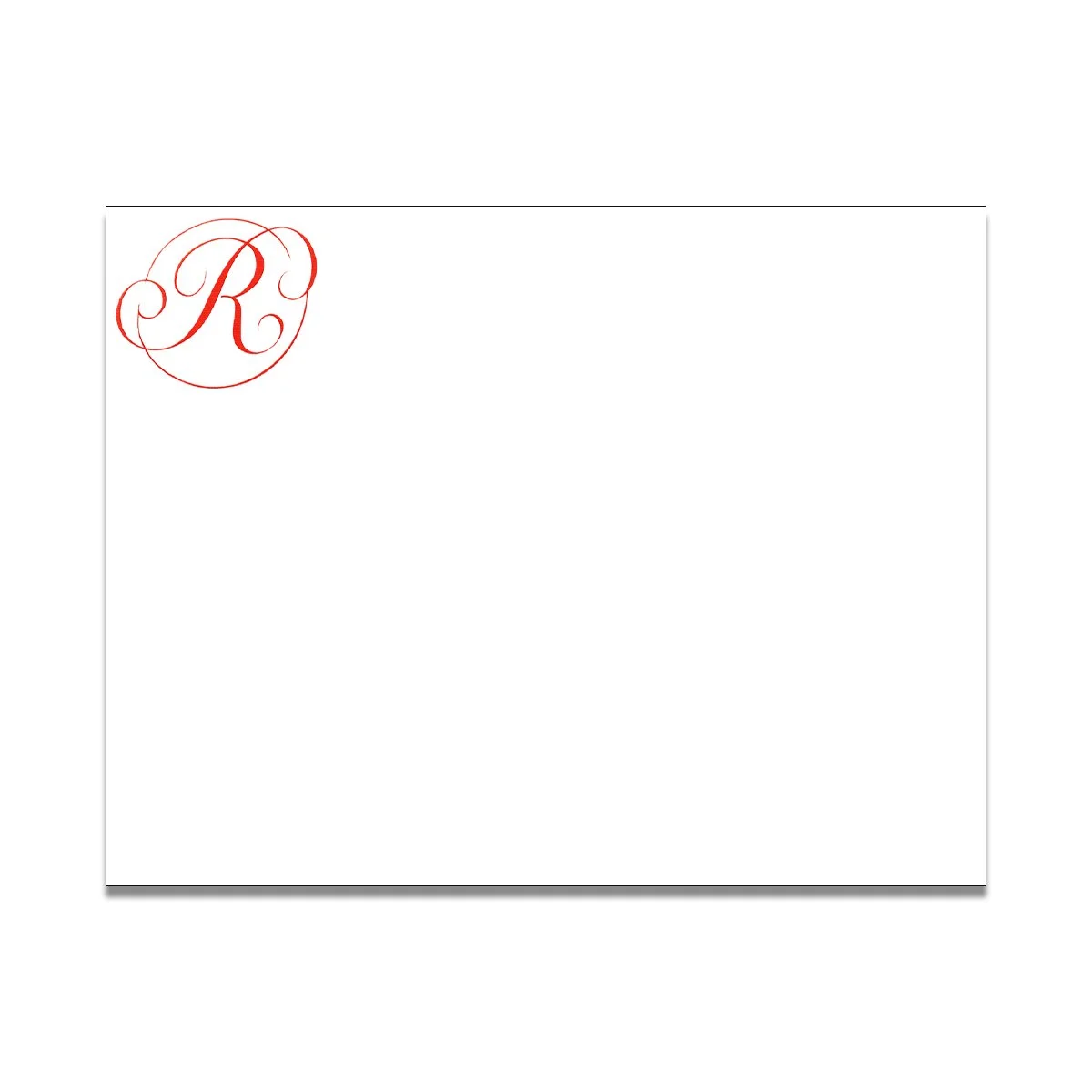 Red Classic Monogram Stationery Set