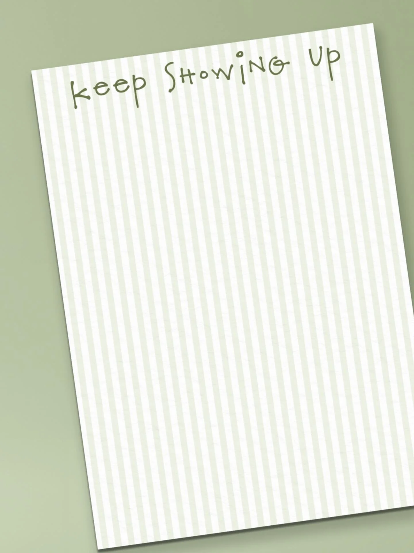 Midweek reminder 🫶

&ldquo;Keep Showing Up&rdquo; notepad available at lilypaddesignco.com! 

#lilypaddesignco #stationerydesign #paperdesign #custompaper #shoplocal #shopsmall